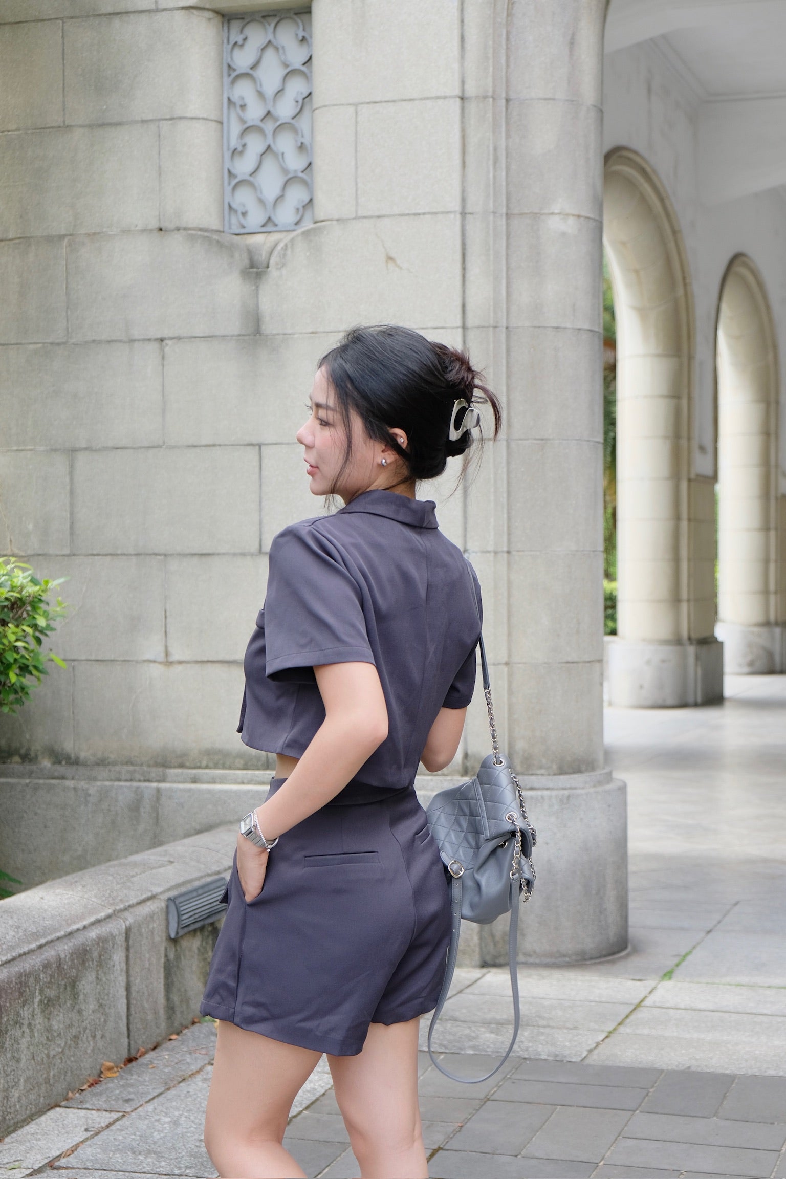 ๐พ๐๐ผ๐๐๐ Sydney Top / Skort๏ผGrey๏ผ