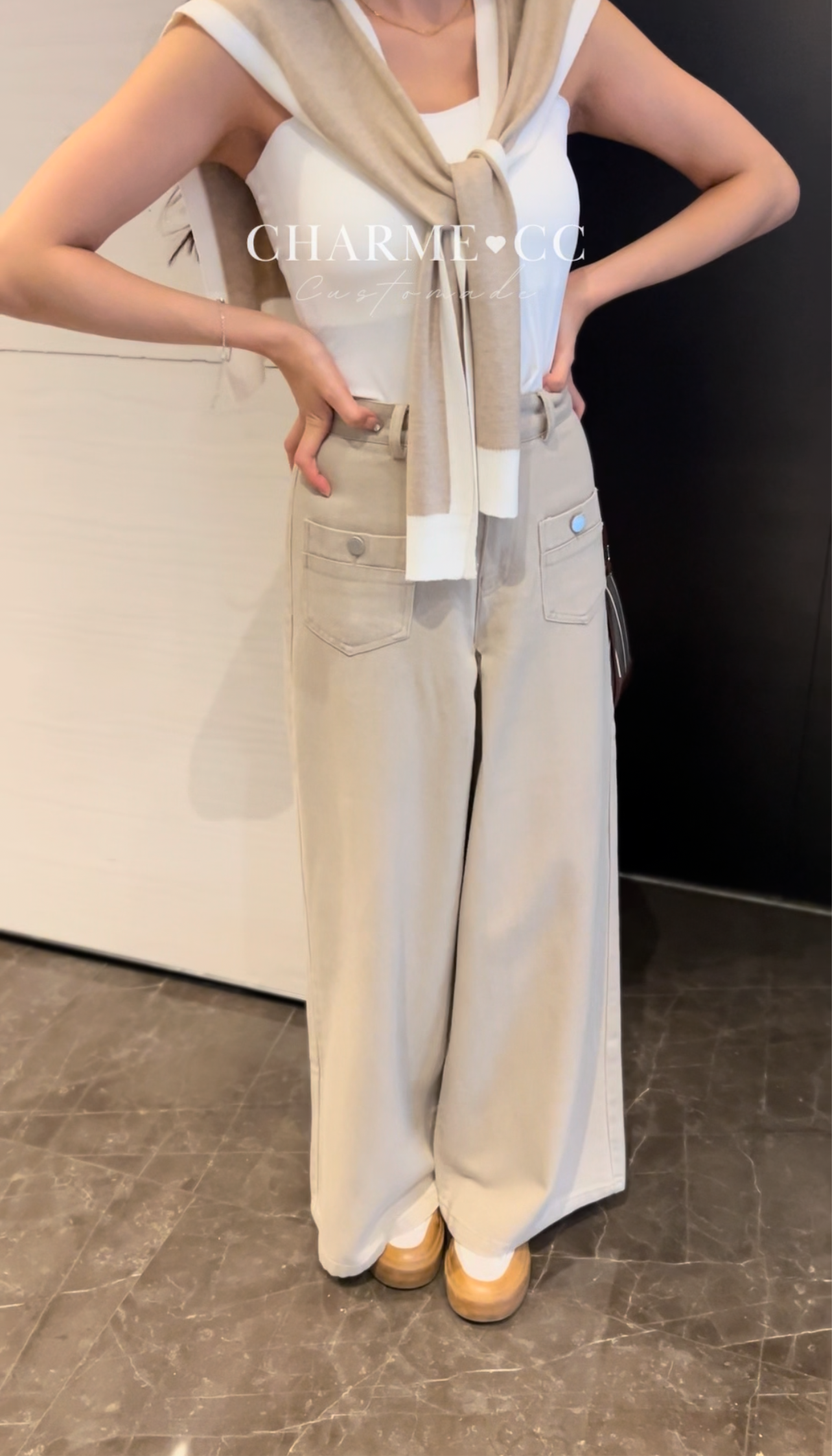 ๐พ๐๐ผ๐๐๐ Simone Pants๏ผBrown๏ผ
