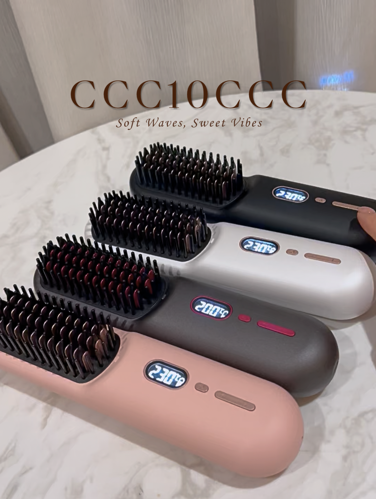 负离子无线发梳 充电款!