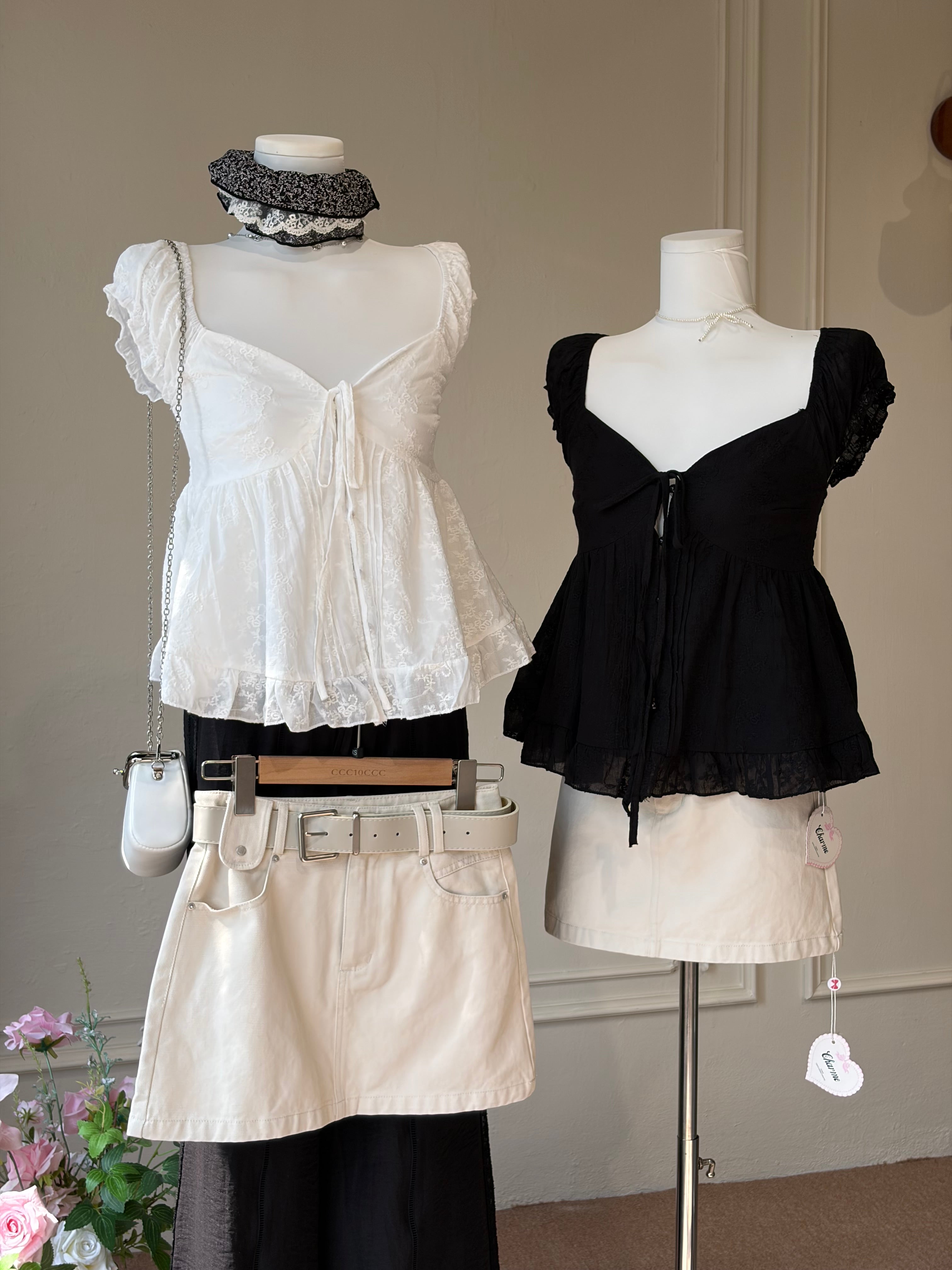 Belle’s Denim Mini Skirt (with Belt)