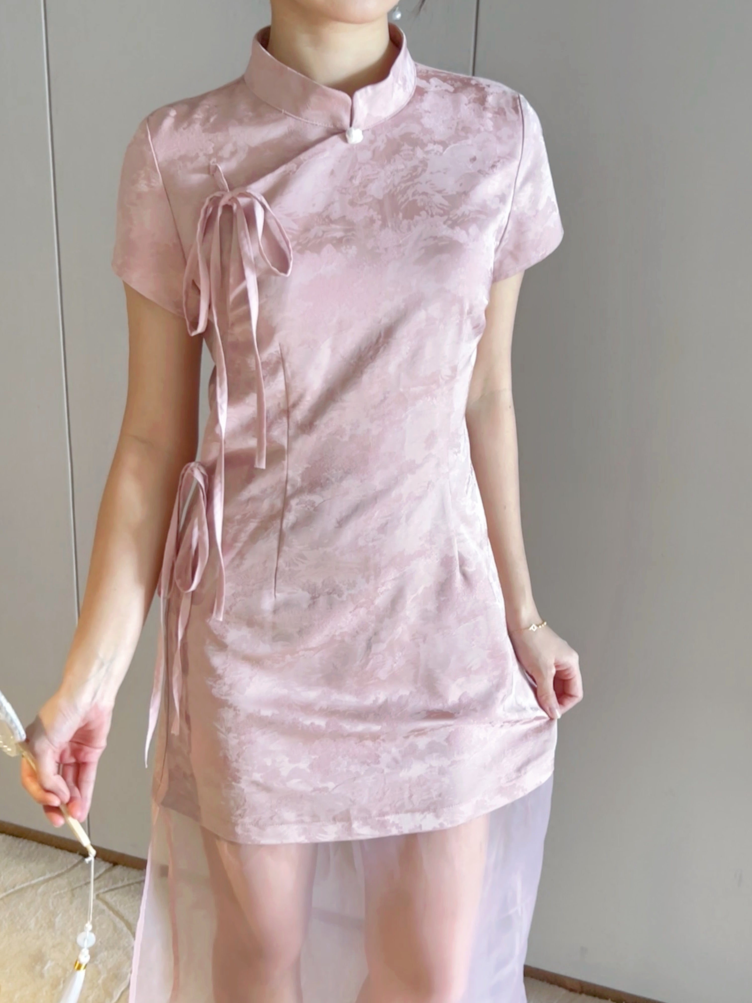 Moon Cheongsam 月🌙 (Blush Pink)