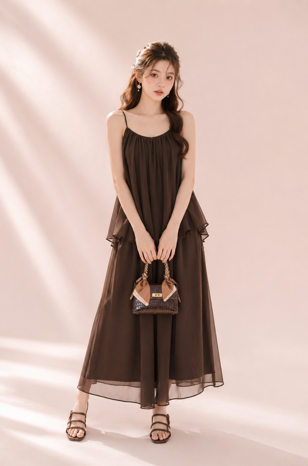 Selene Chiffon Set (Coffee)