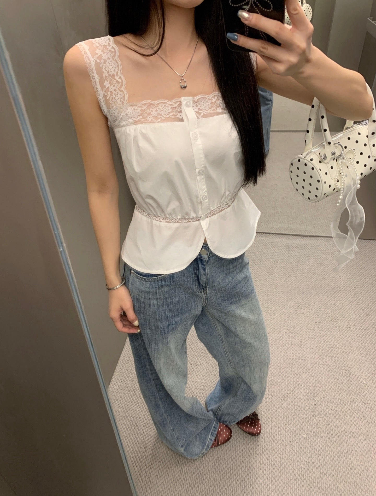 Lace Muse Square Neck Top