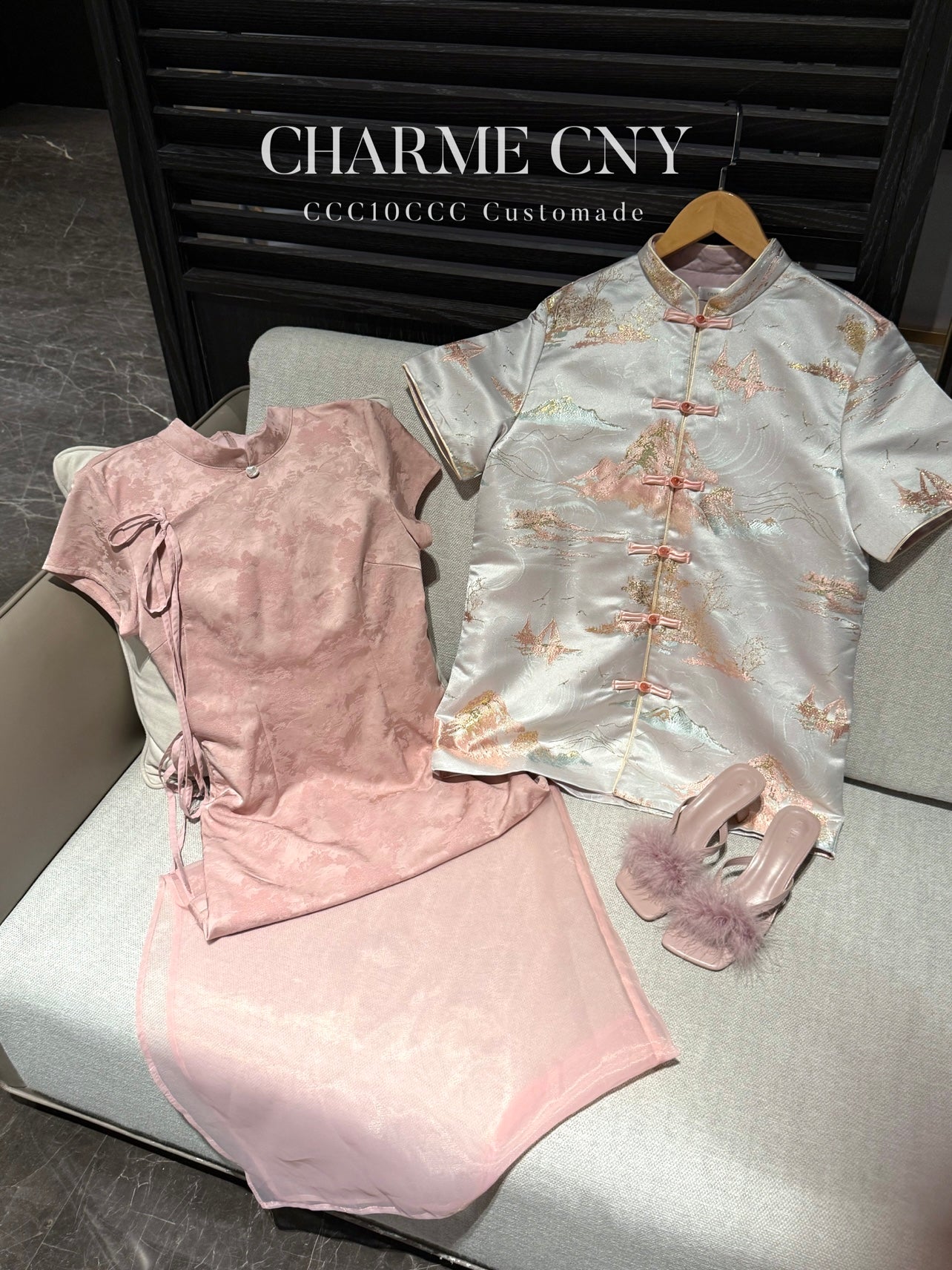 Moon Cheongsam 月🌙 (Blush Pink)