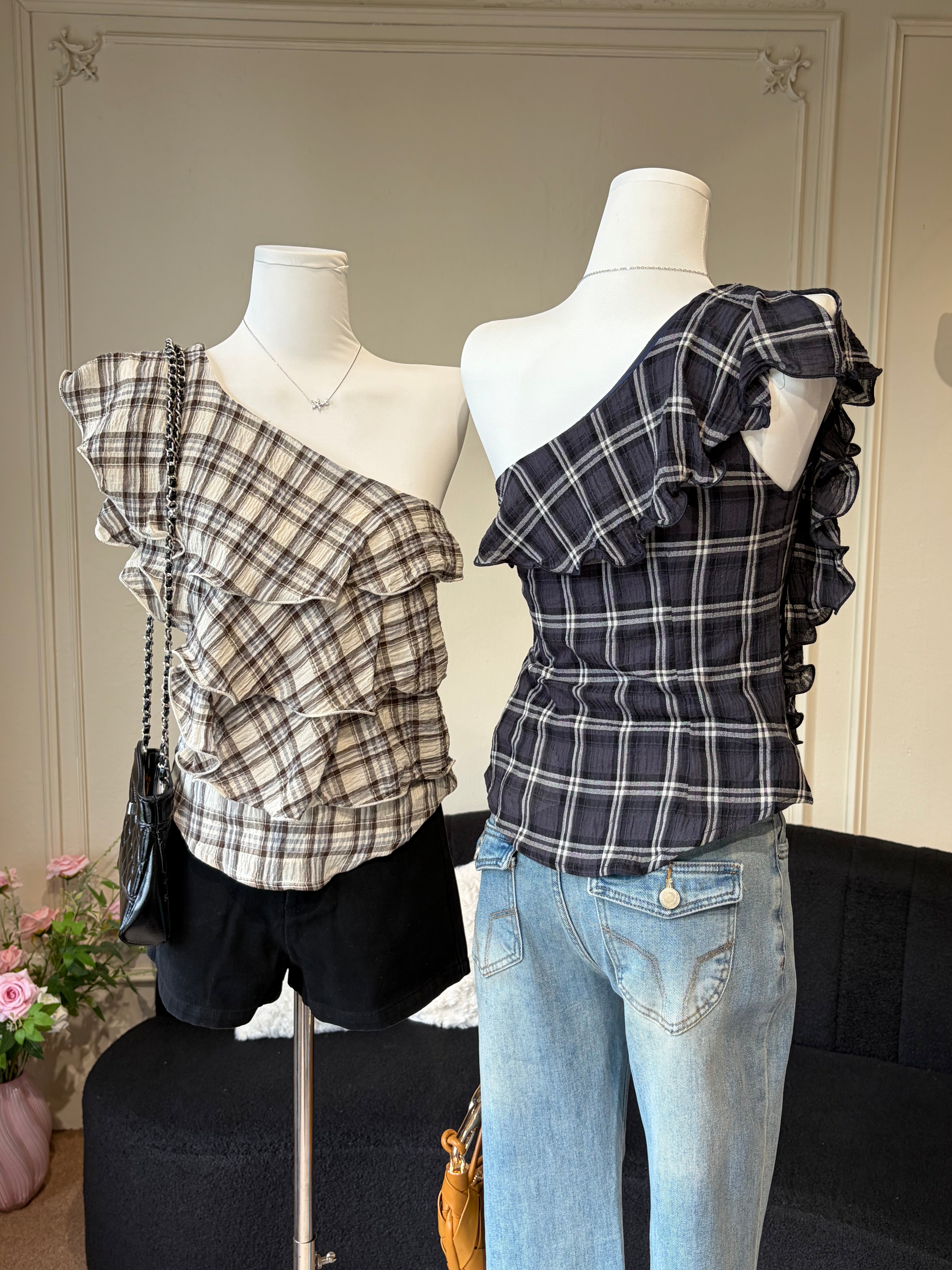 One-Shoulder Ruffle Top