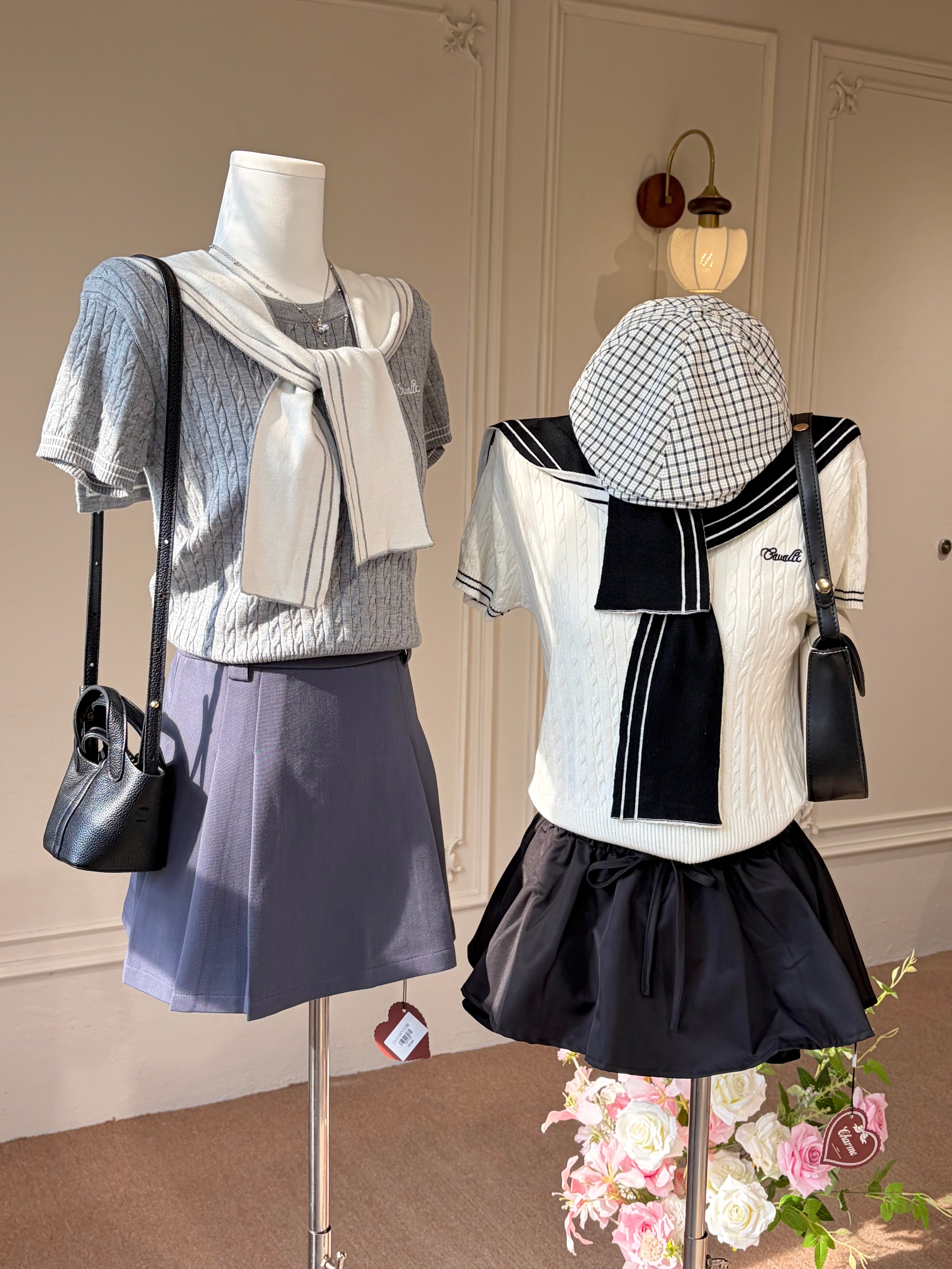 SAILOR SCARF KNIT TOP