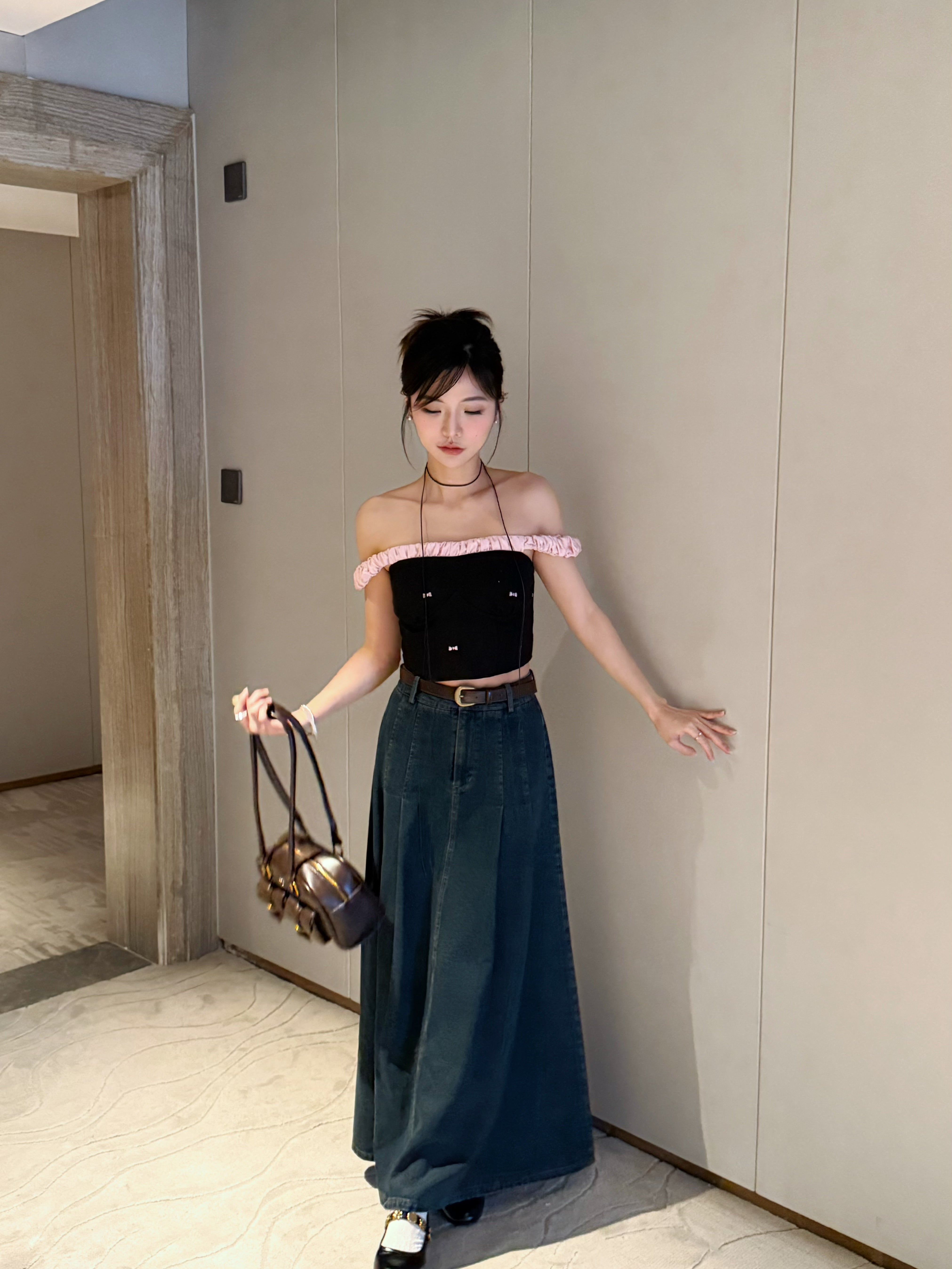 Jem Denim Skirt (LIGHTBLUE)