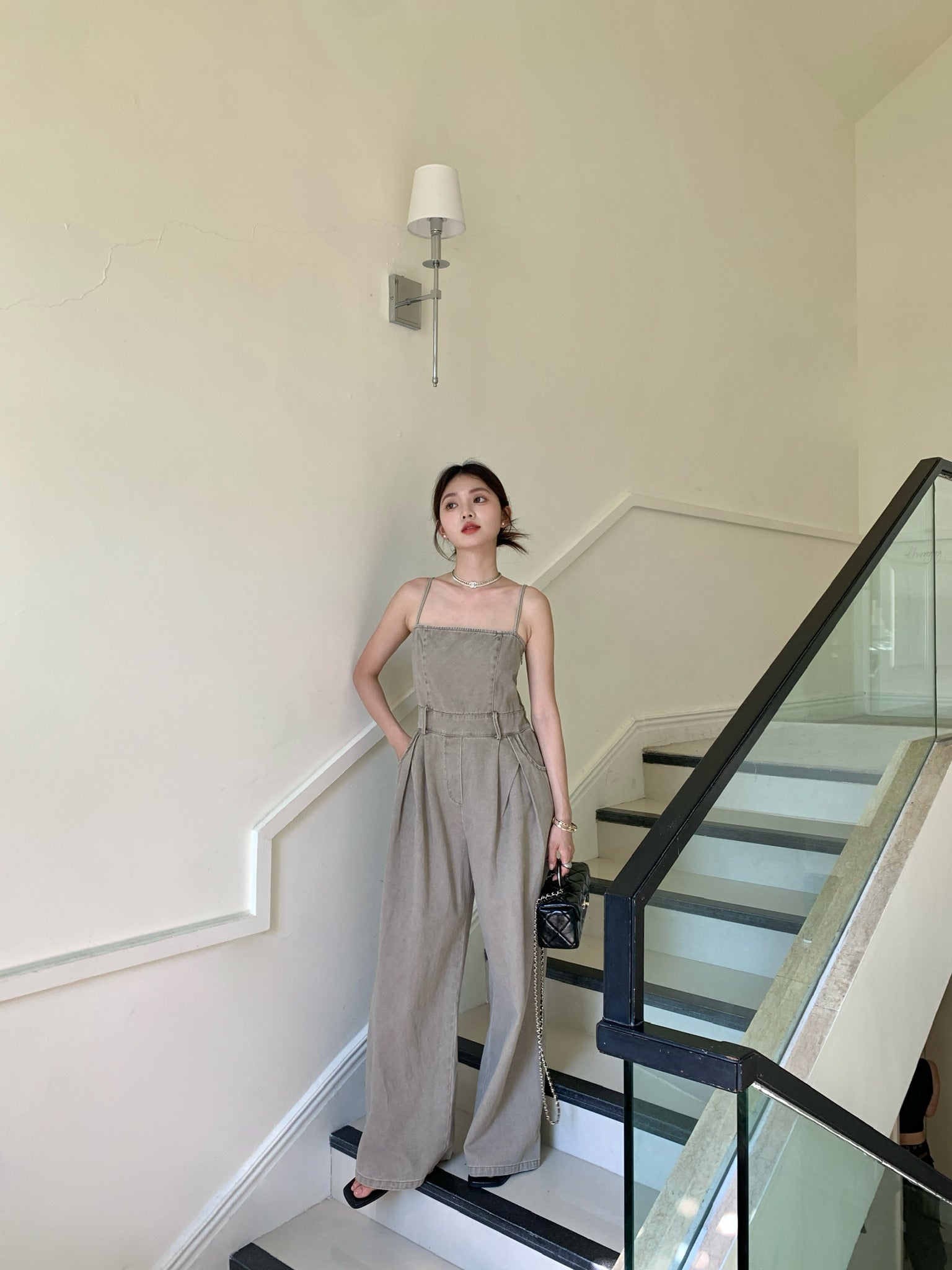 𝘾𝙃𝘼𝙍𝙈𝙀 Seneca Jumpsuit(Grey)