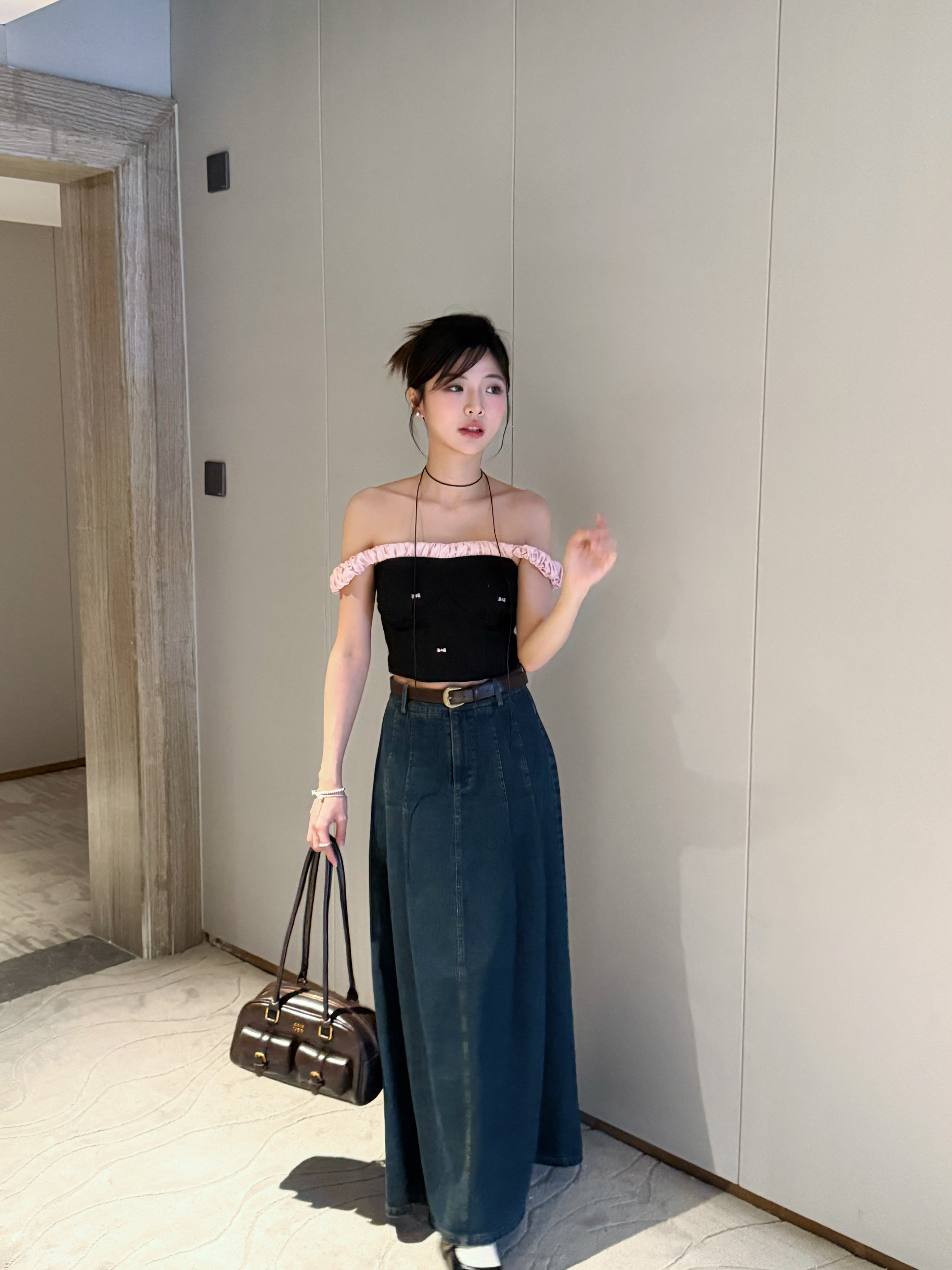 Jem Denim Skirt (LIGHTBLUE)