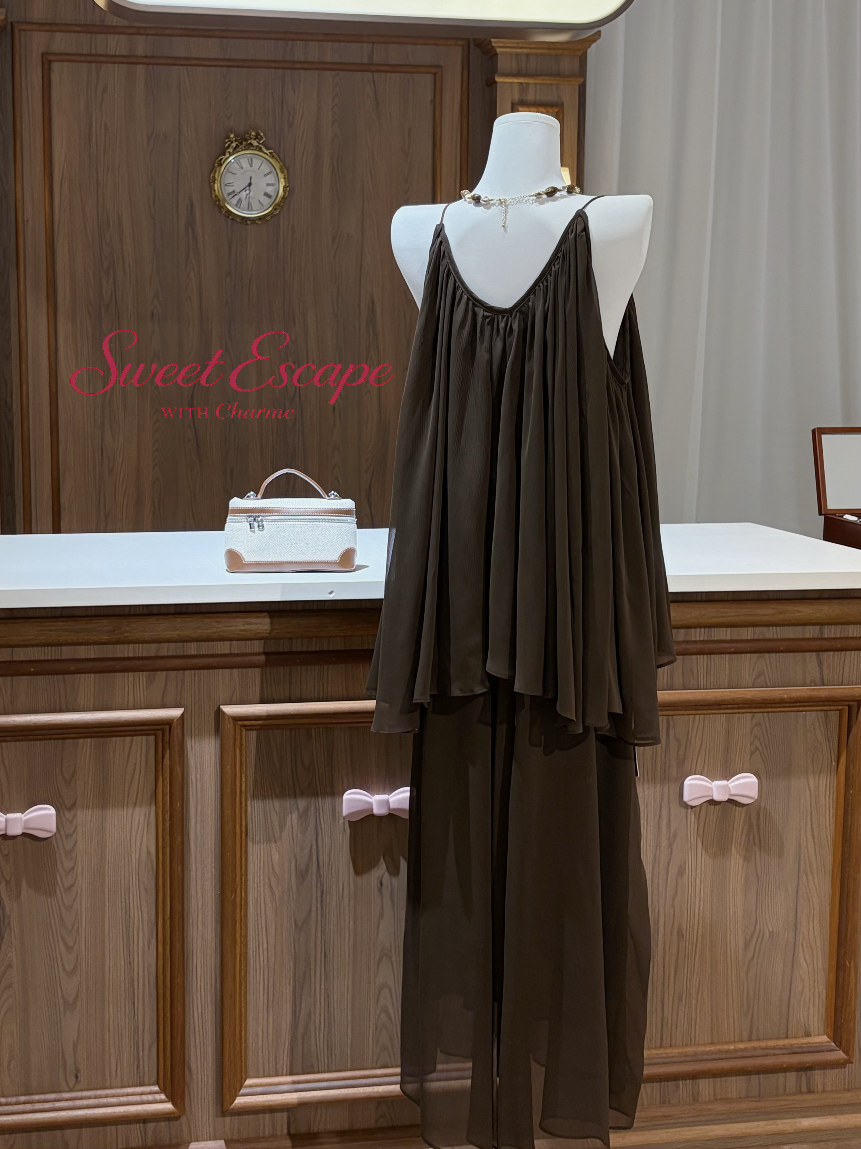 Selene Chiffon Set (Coffee)