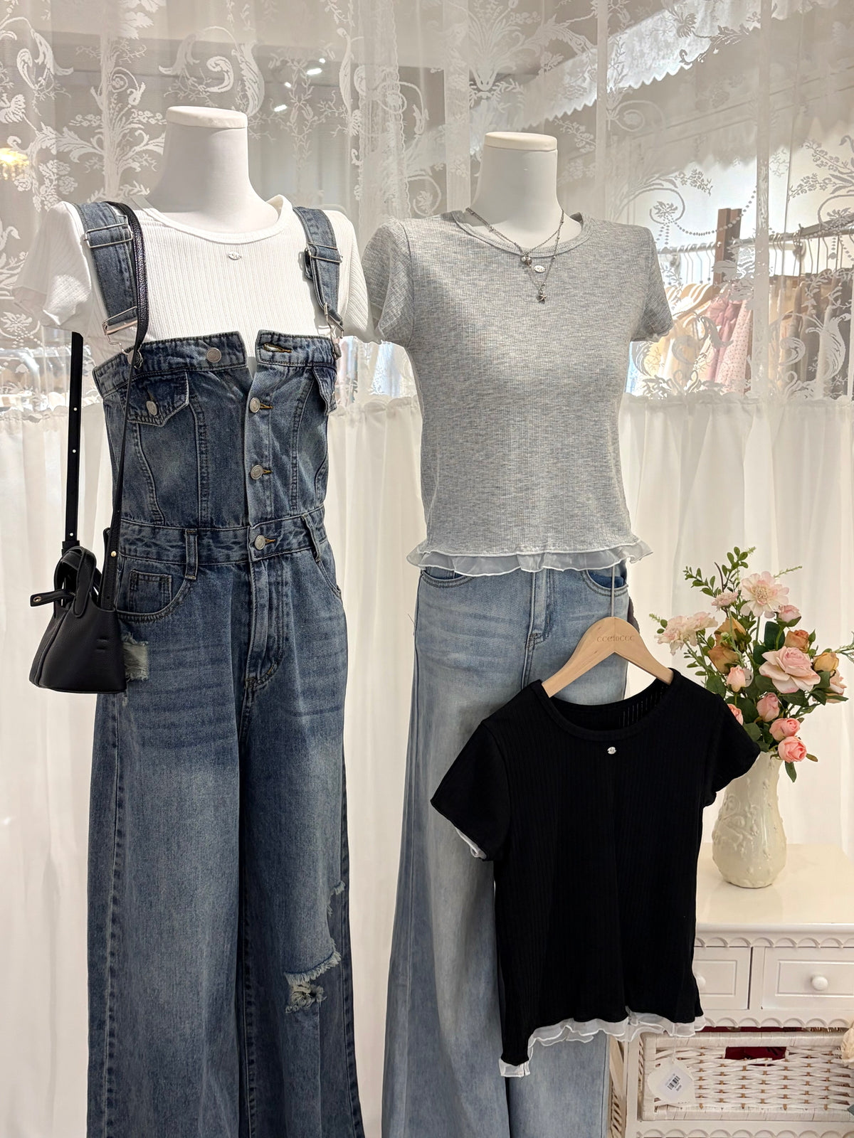 Lara Ruffle Ribbed Tee