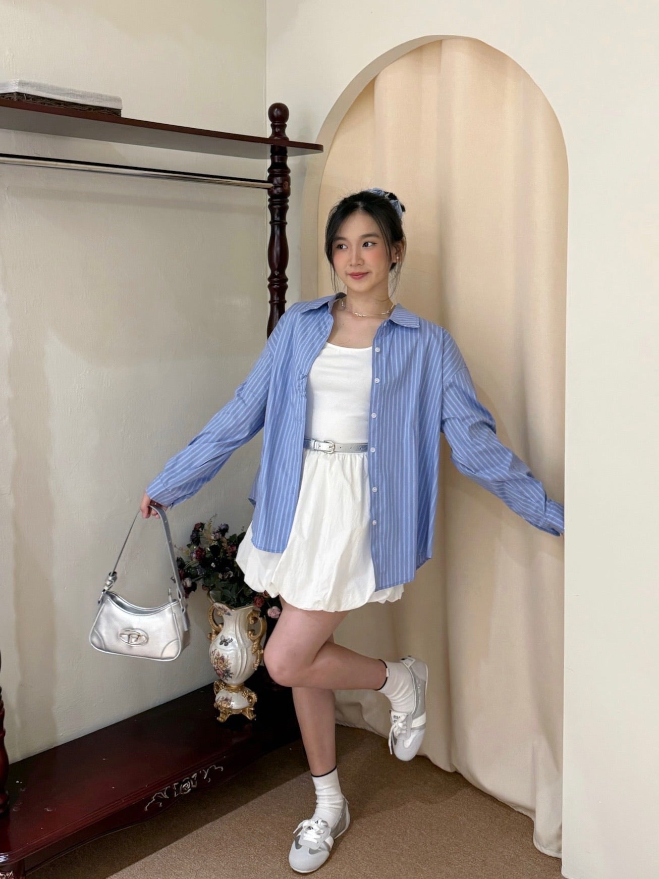 Scarlett Set 【连身裙+衬衫+腰带】