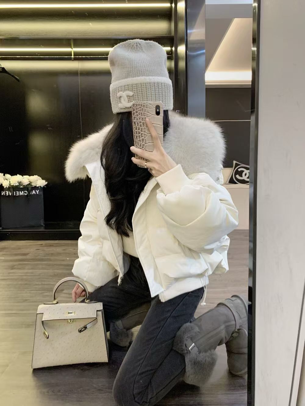 Velours Puffer jacket