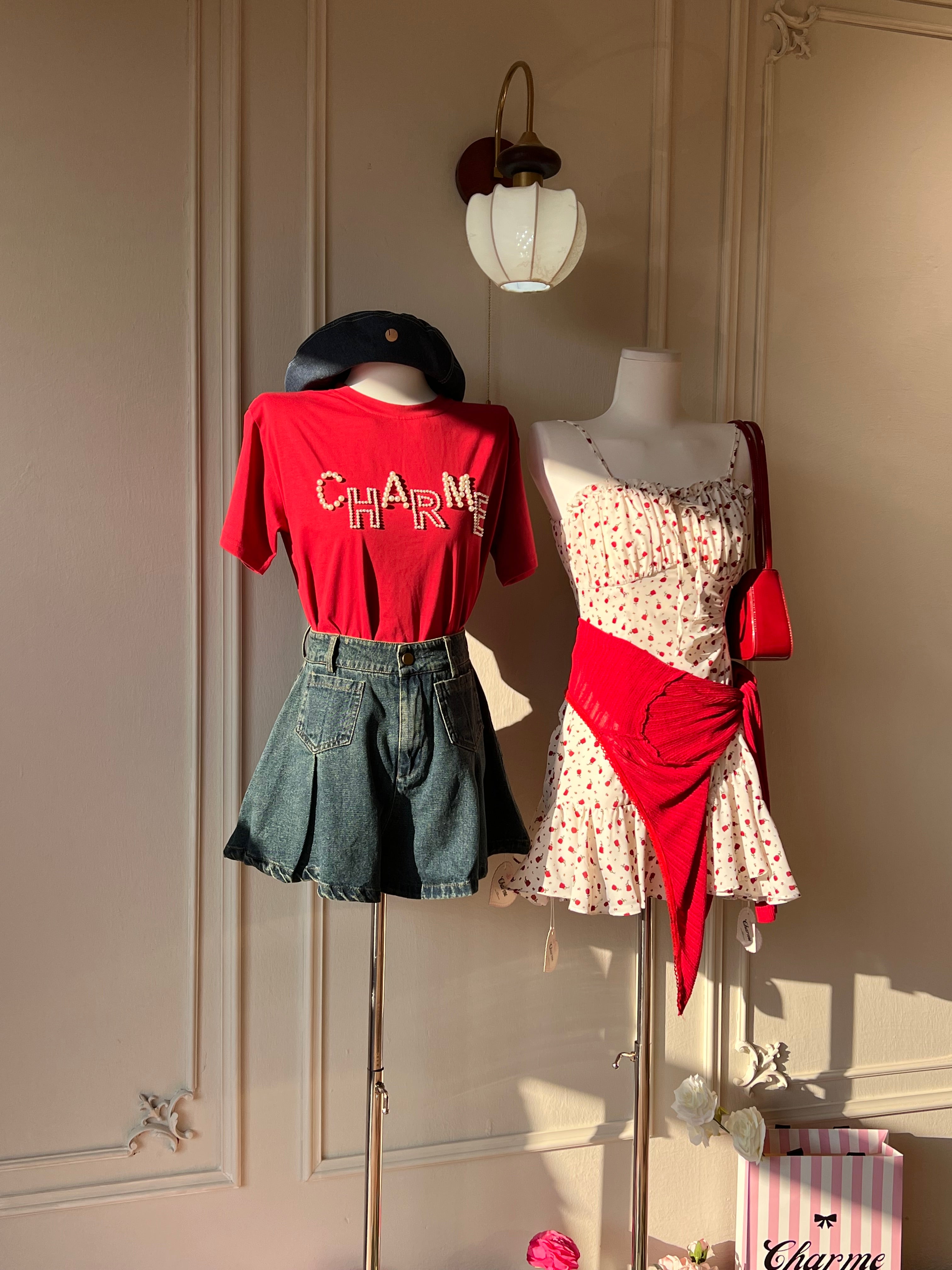 ๐พ๐๐ผ๐๐๐ Scarlet Skort๏ผWhite๏ผ