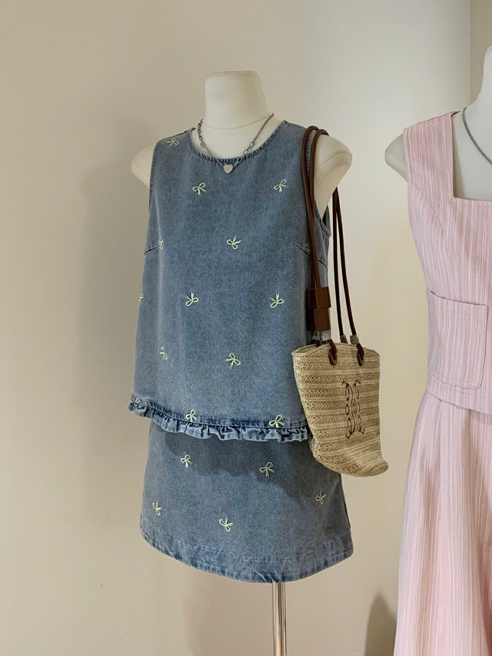 Ribbon Denim Set