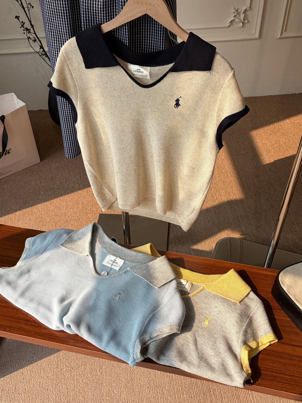 Colette Contrast Knit Polo