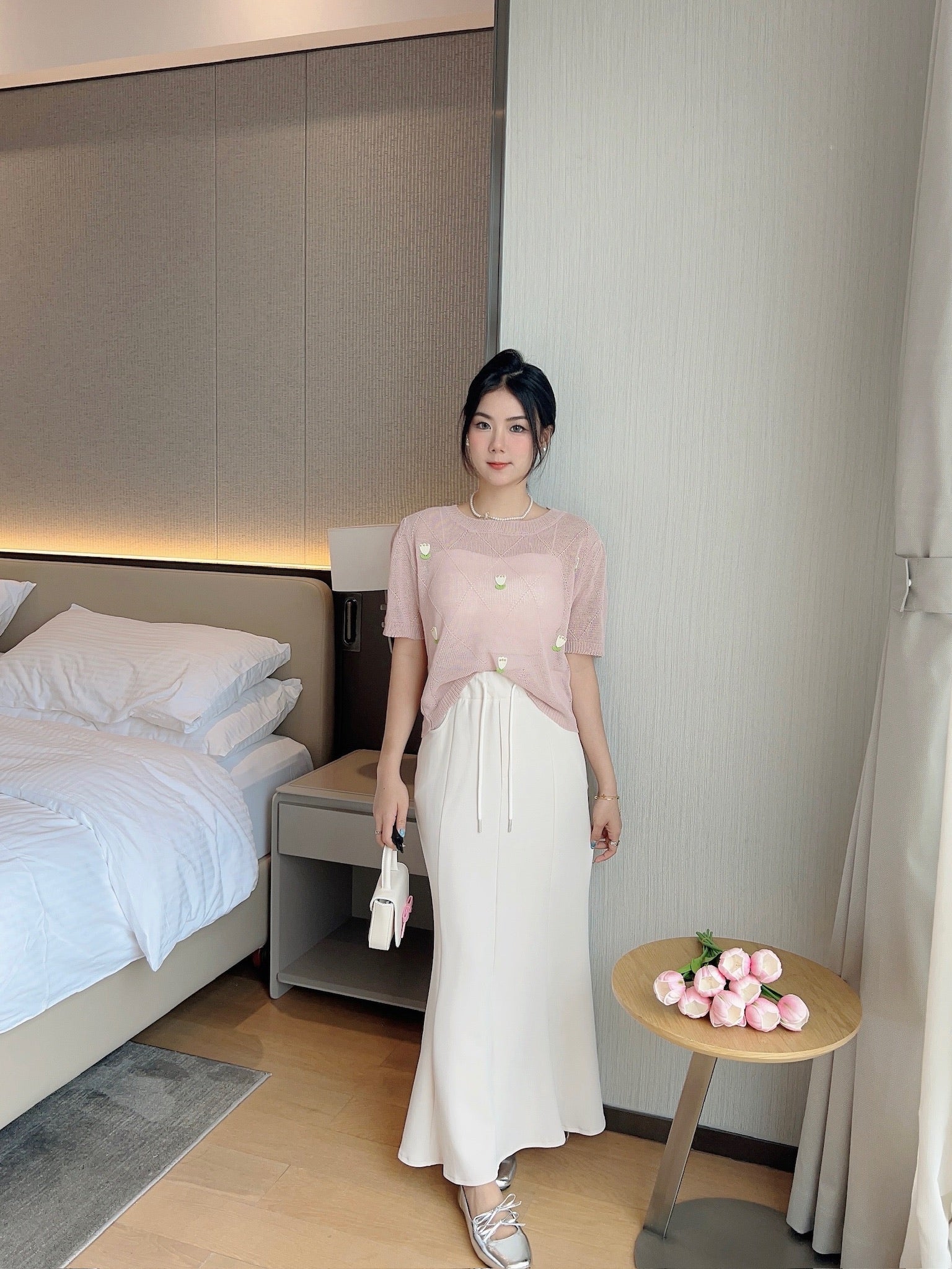 Korea Flowers KnitTop