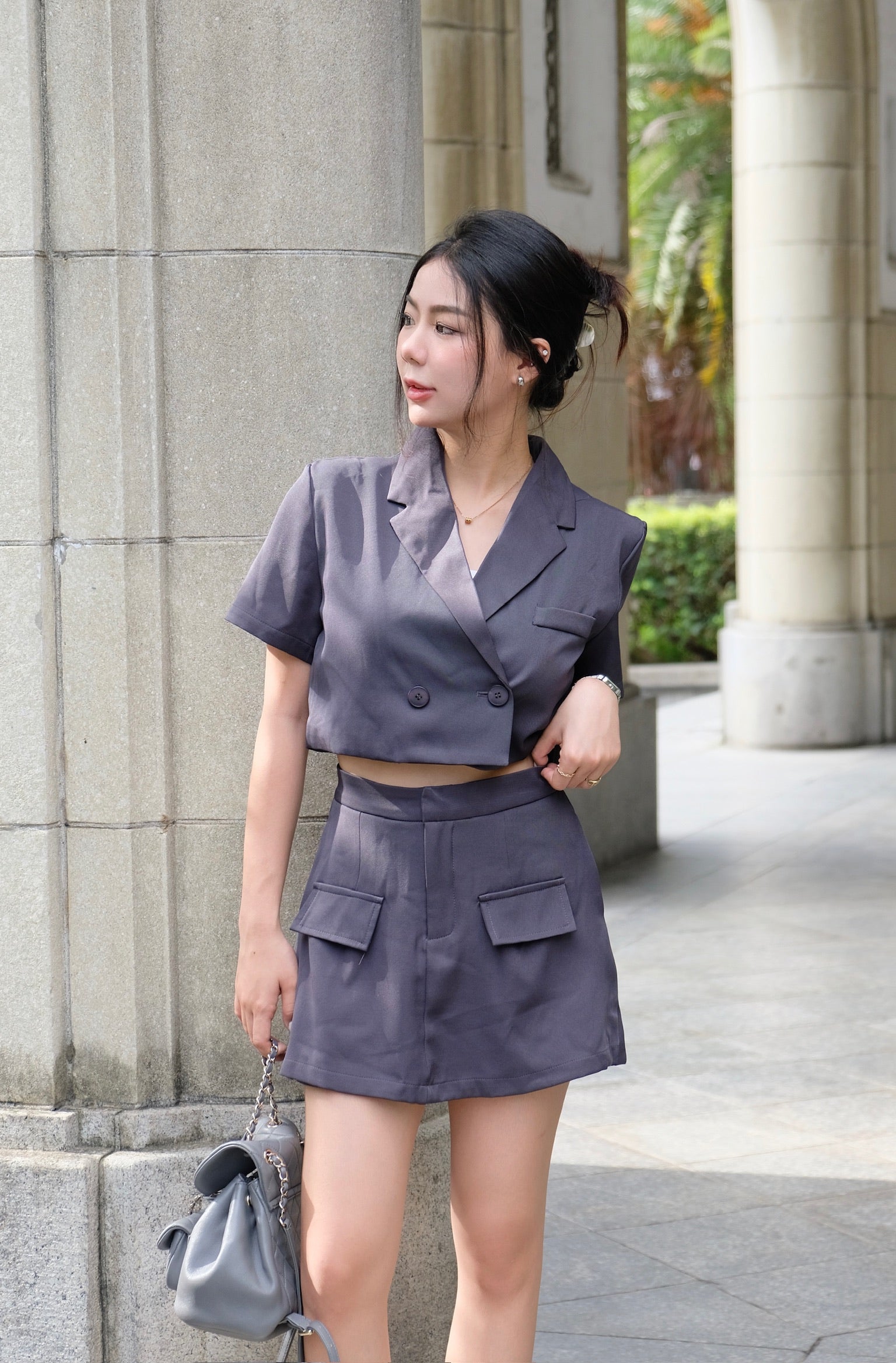 ๐พ๐๐ผ๐๐๐ Sydney Top / Skort๏ผGrey๏ผ