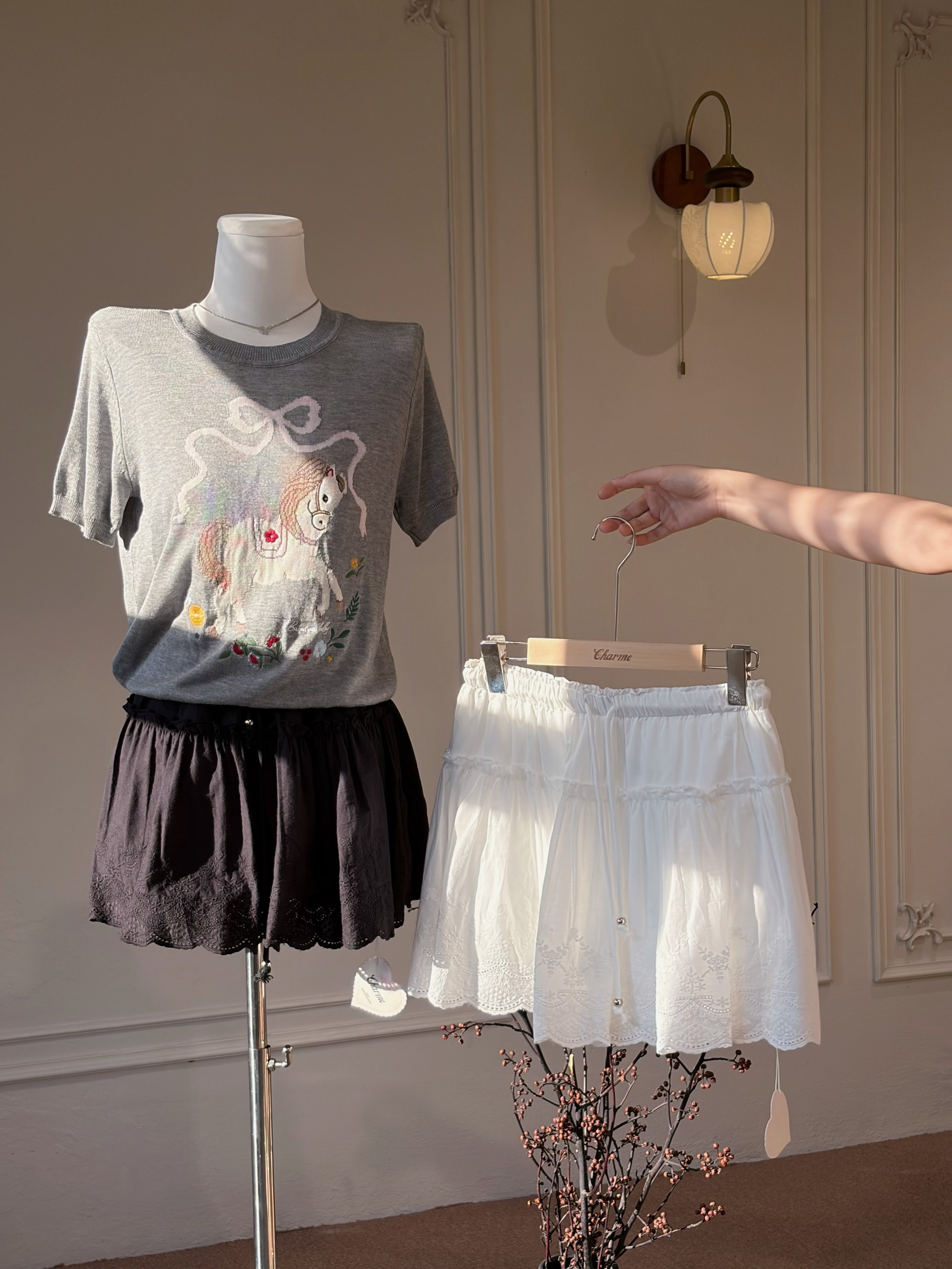 Loui Ruffle Lace Skirt