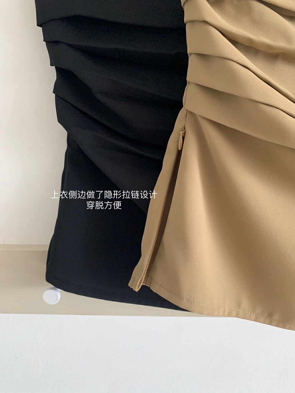 (SET) 甜辣当道! 褶皱抹胸+短裤裙