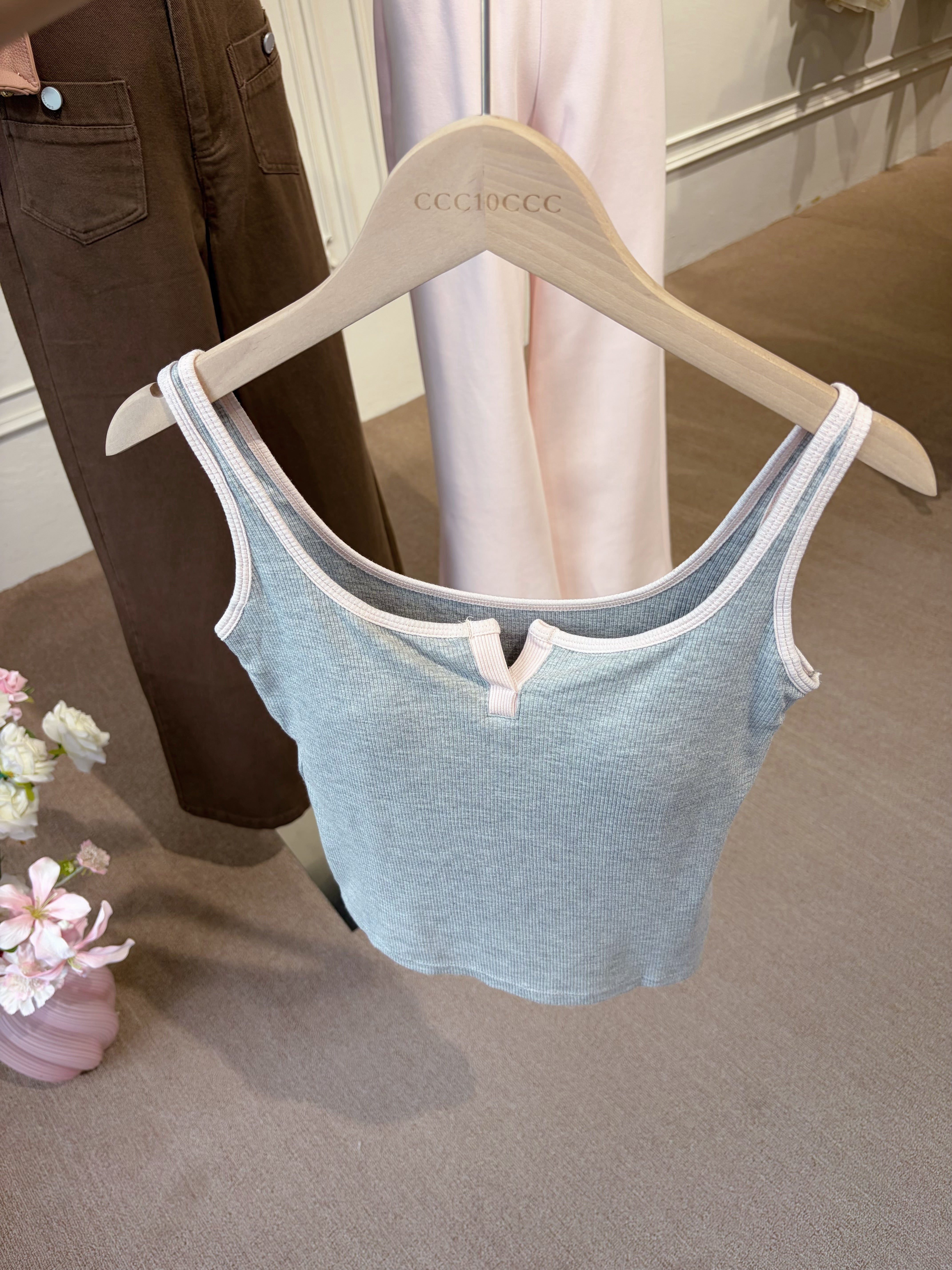Ribbed Tank Top (Padded)