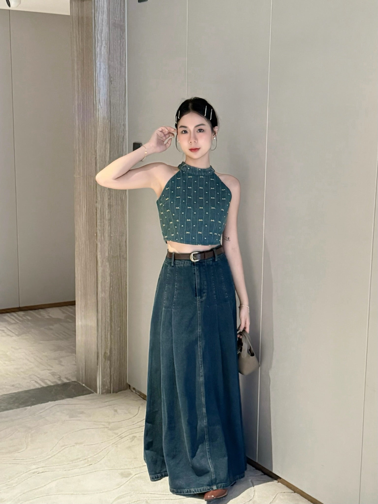 Jem Denim Skirt (LIGHTBLUE)