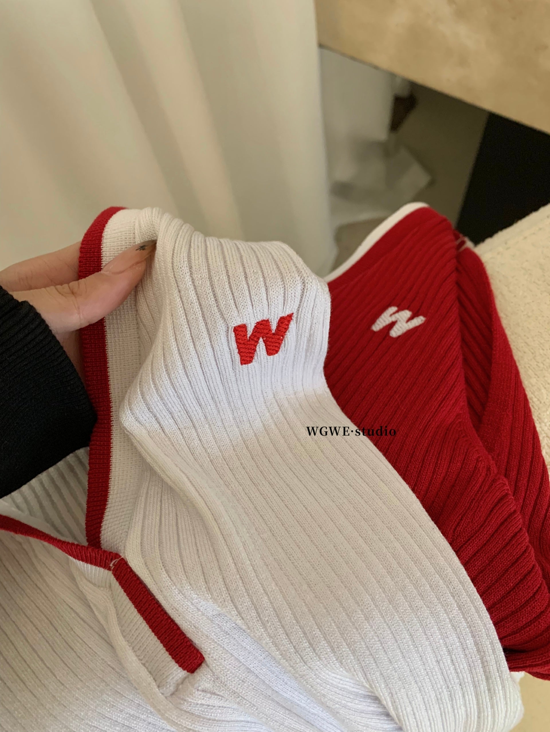 W8599 美式撞色Polo上衣