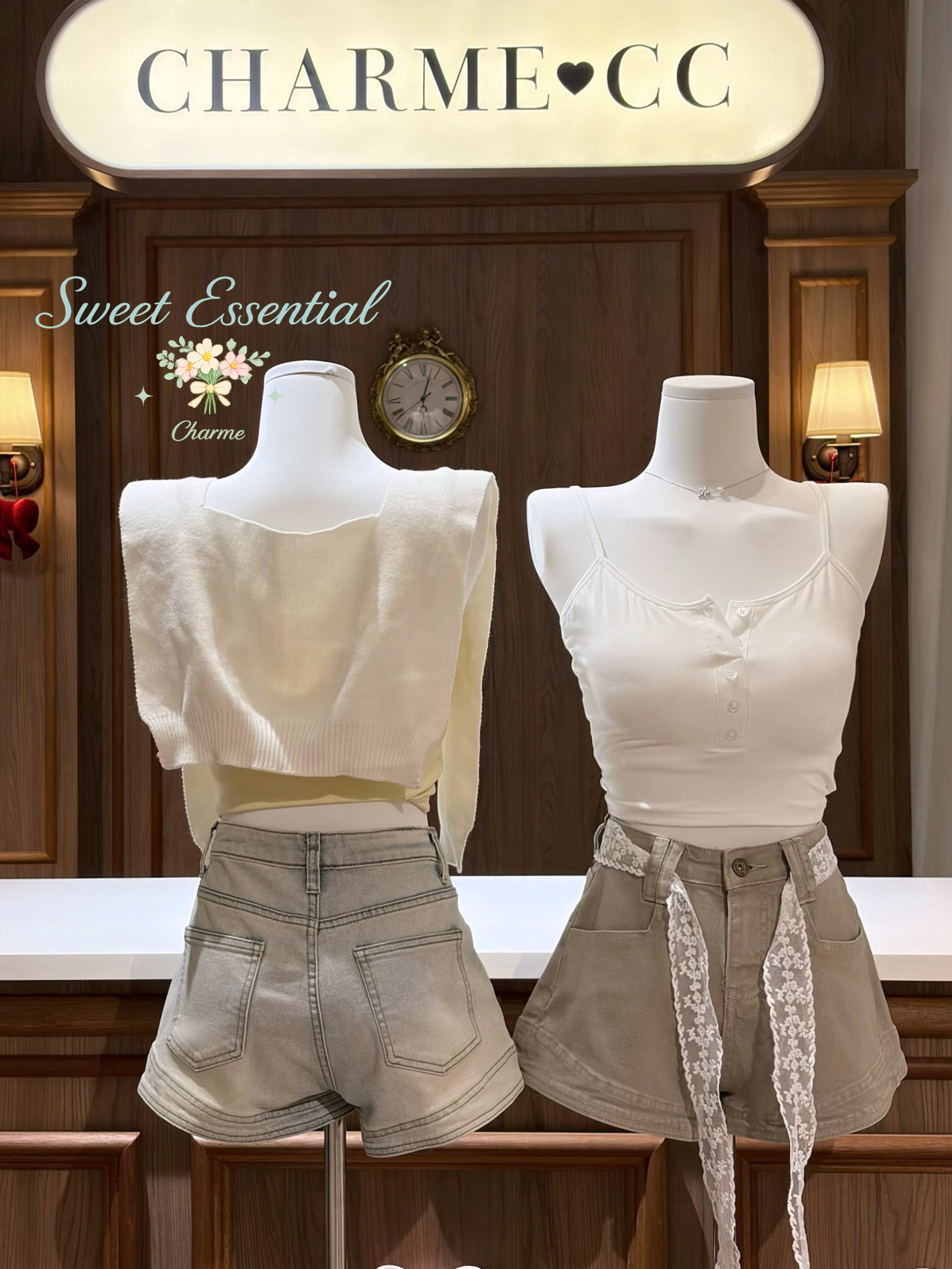 Clara Denim Shorts (Blue)
