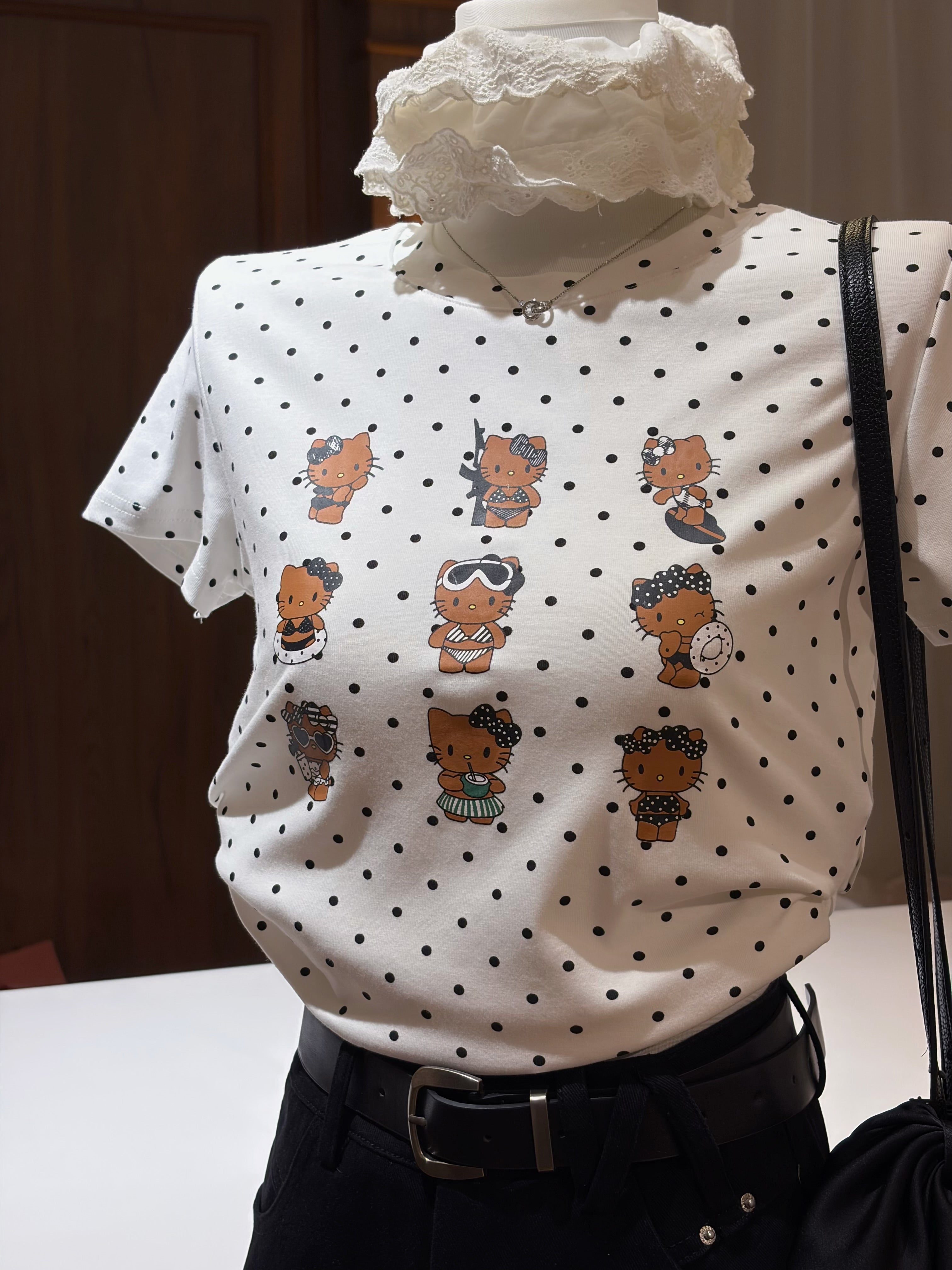 Polka Kitty Tee