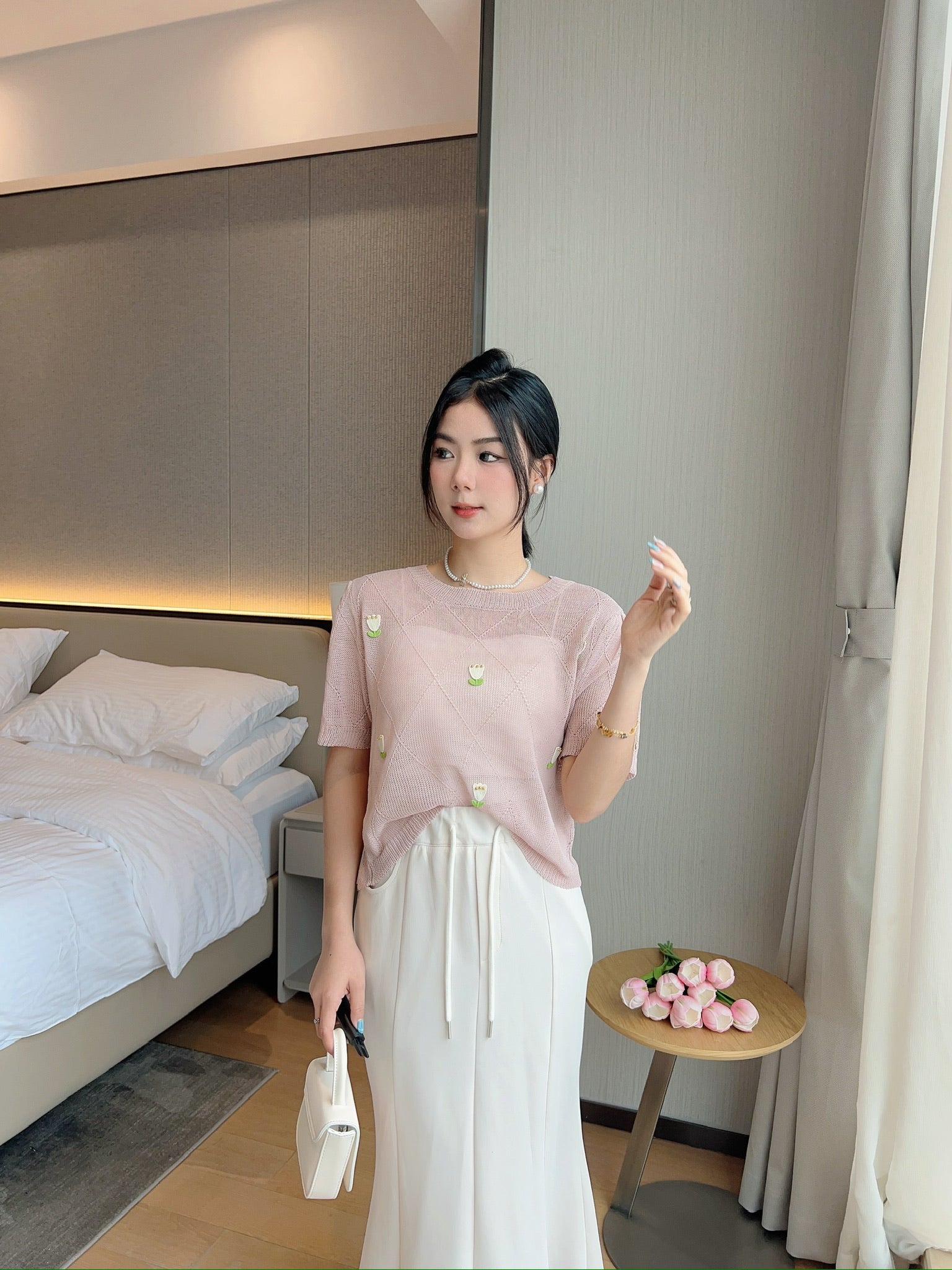 Korea Flowers KnitTop