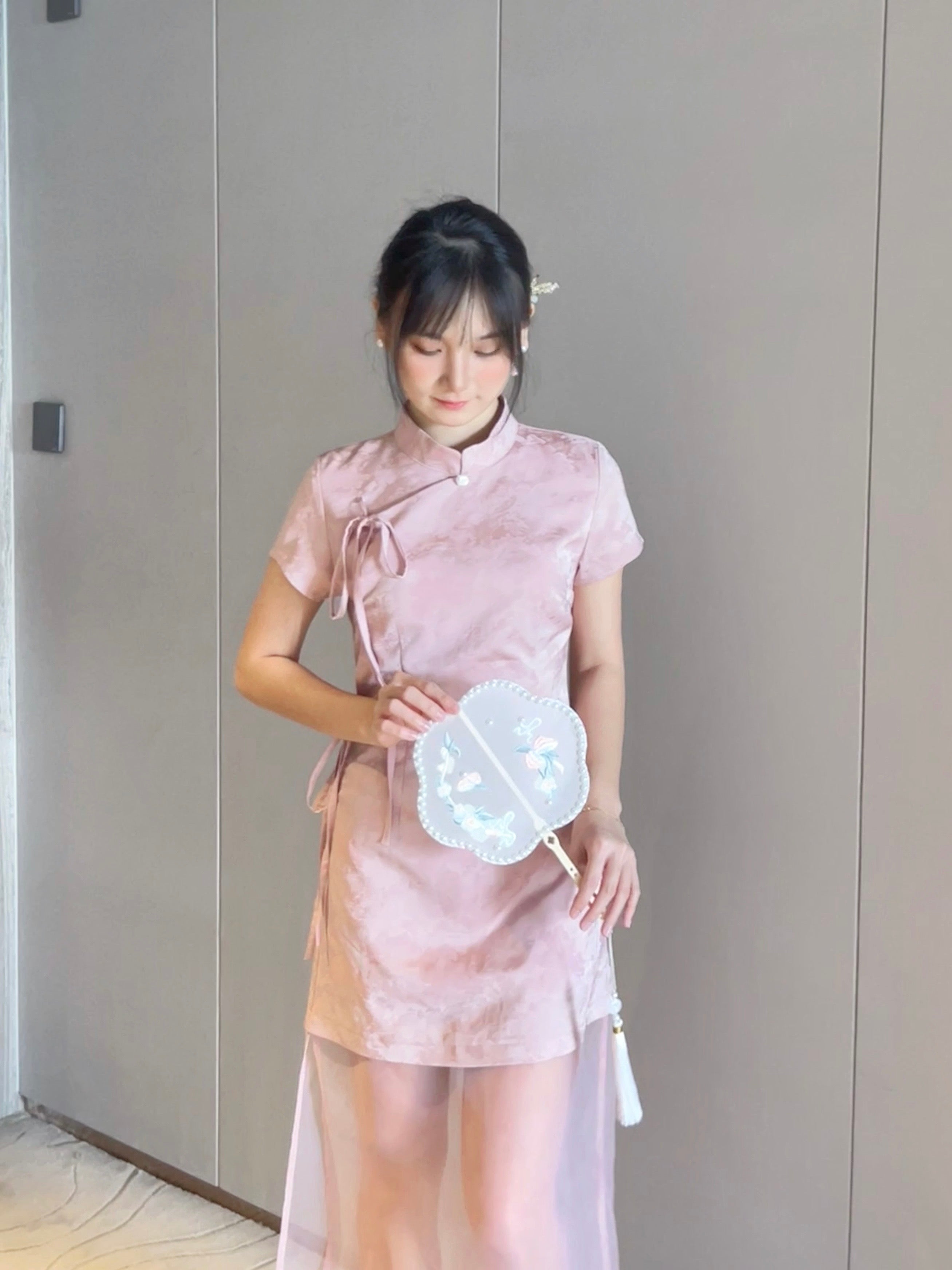 Moon Cheongsam 月🌙 (Blush Pink)