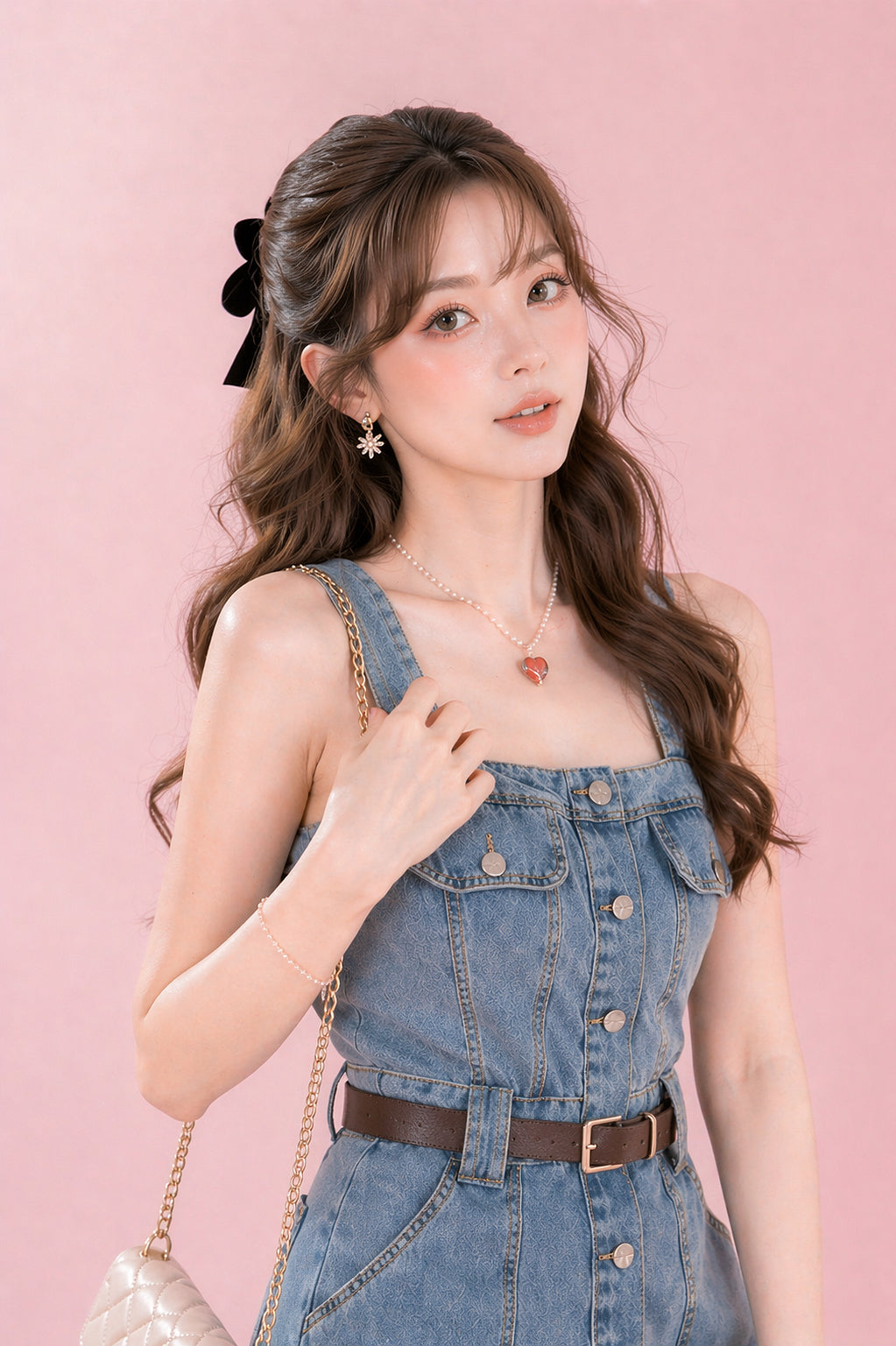 vintage wash denim maxi dress women malaysia