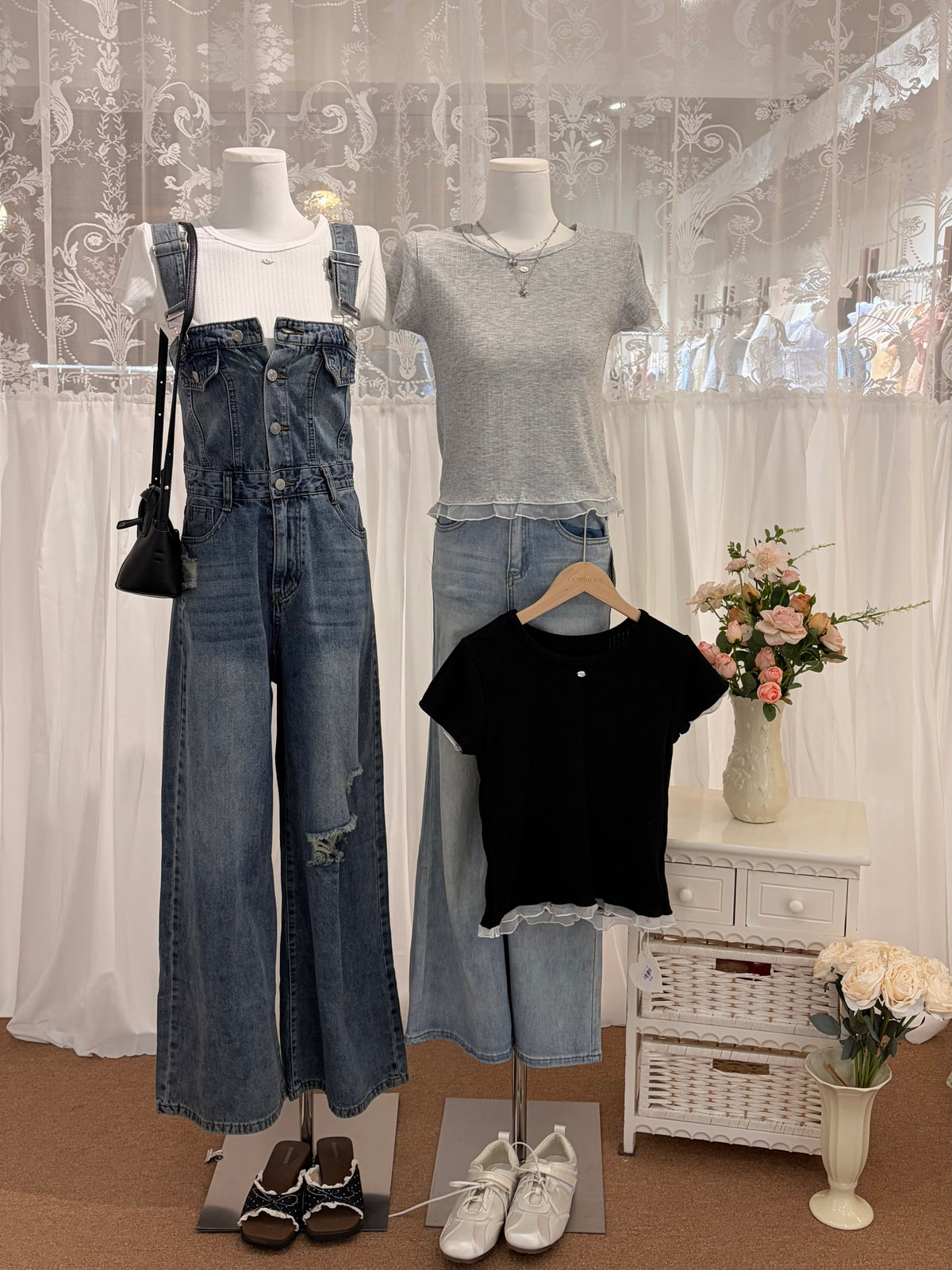 Lara Ruffle Ribbed Tee