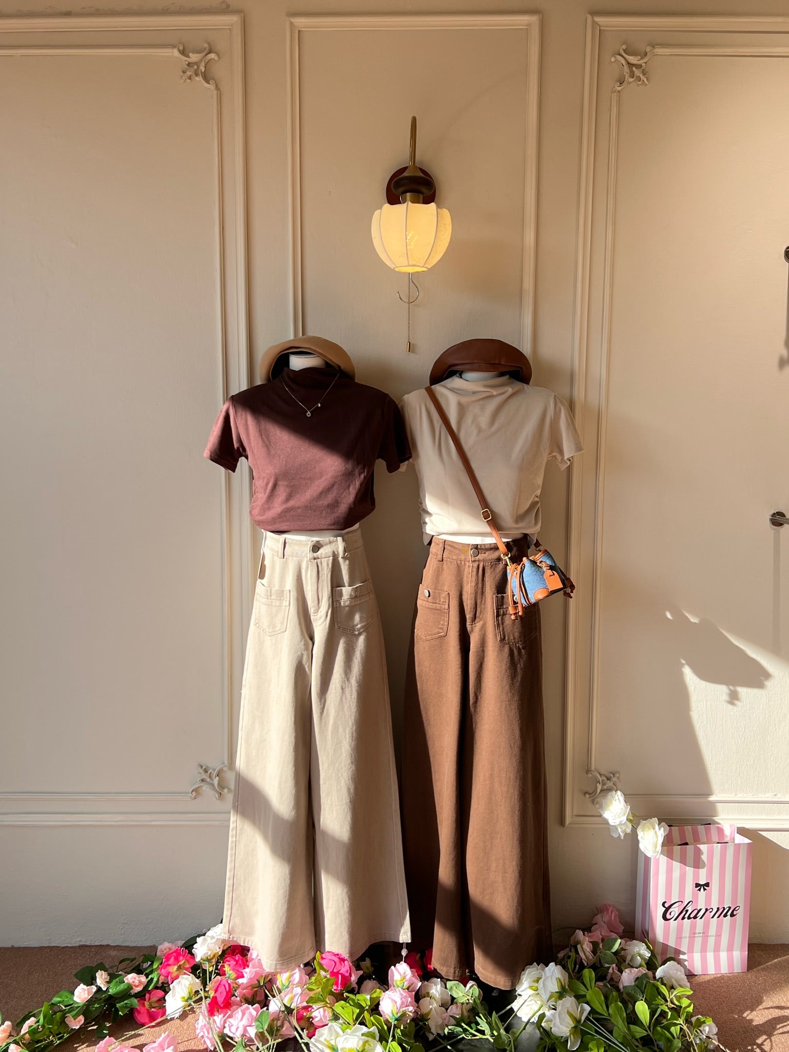 ๐พ๐๐ผ๐๐๐ Simone Pants๏ผBrown๏ผ