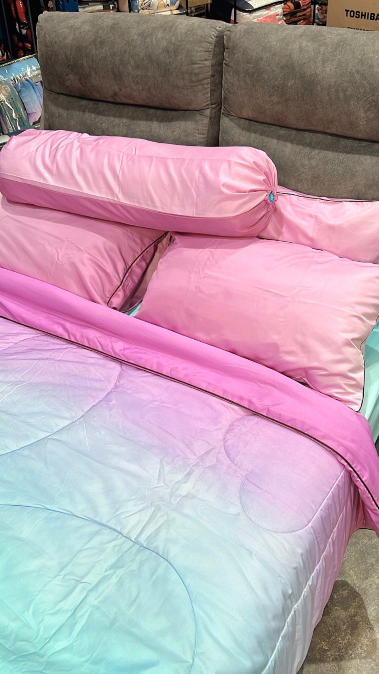 冰丝棉床单 D79渐变蓝