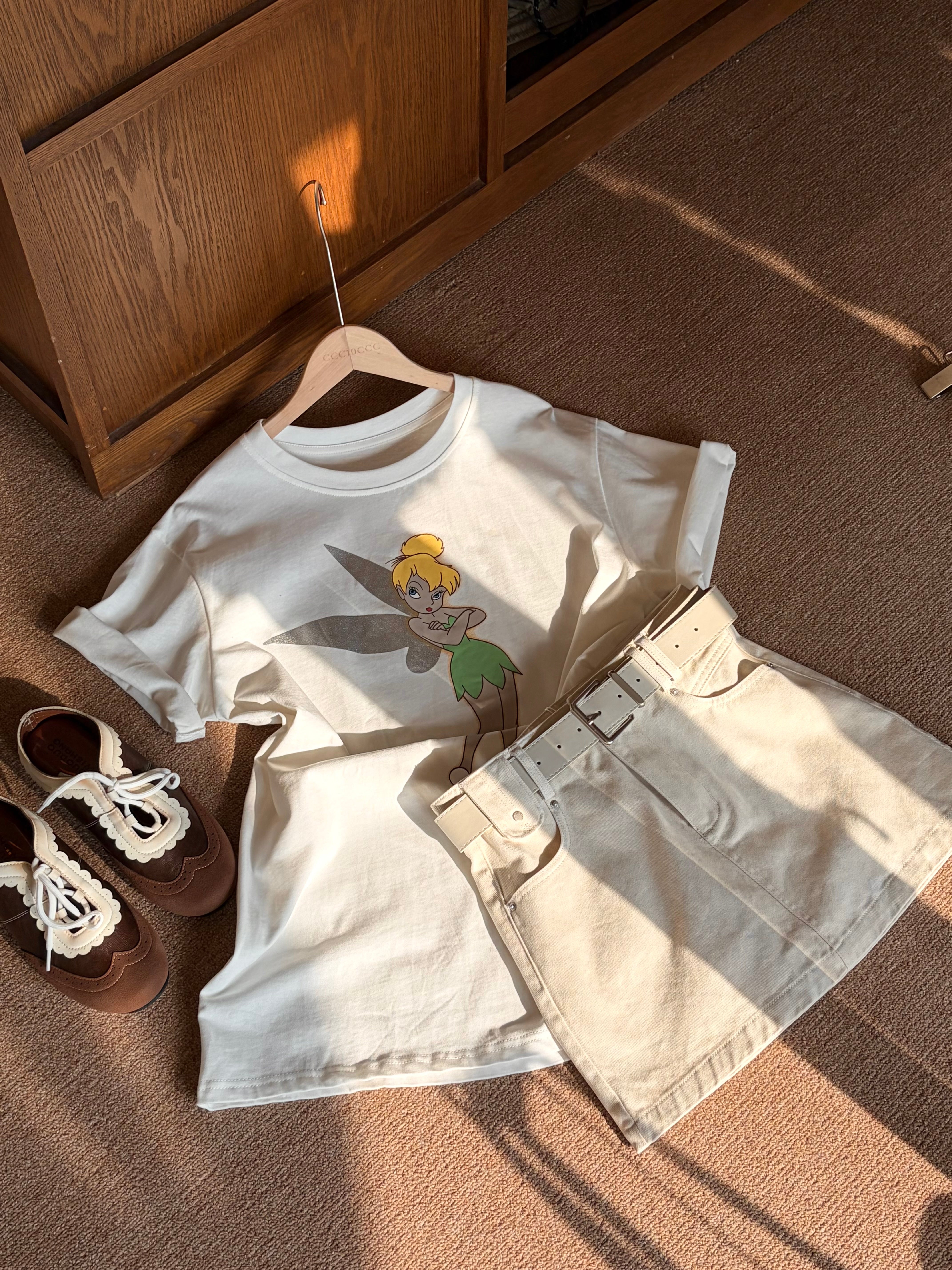 Belle’s Denim Mini Skirt (with Belt)