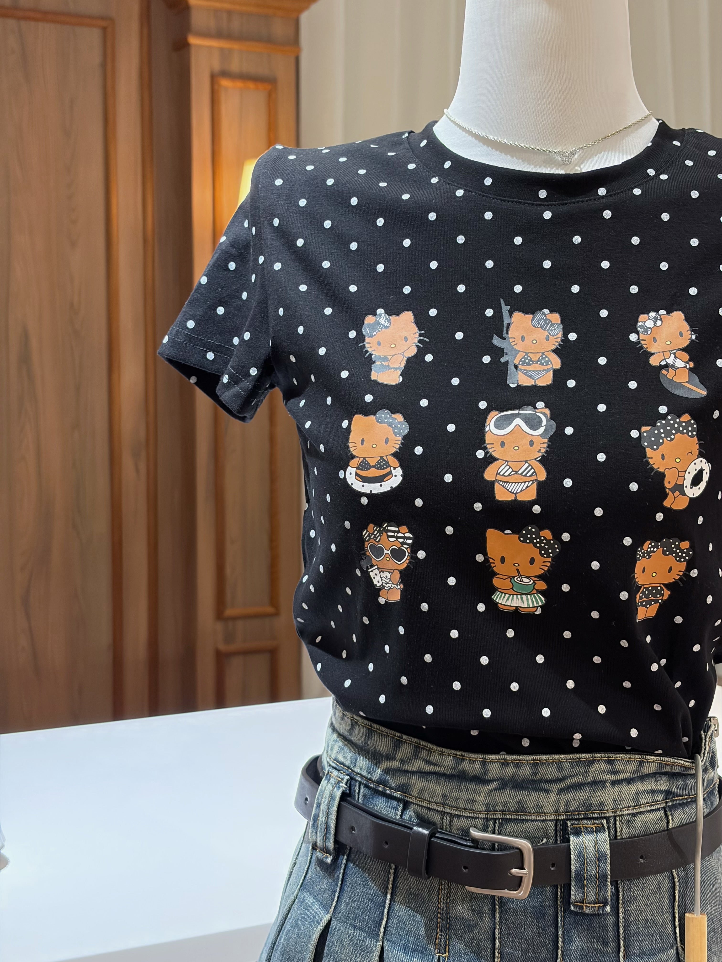 Polka Kitty Tee