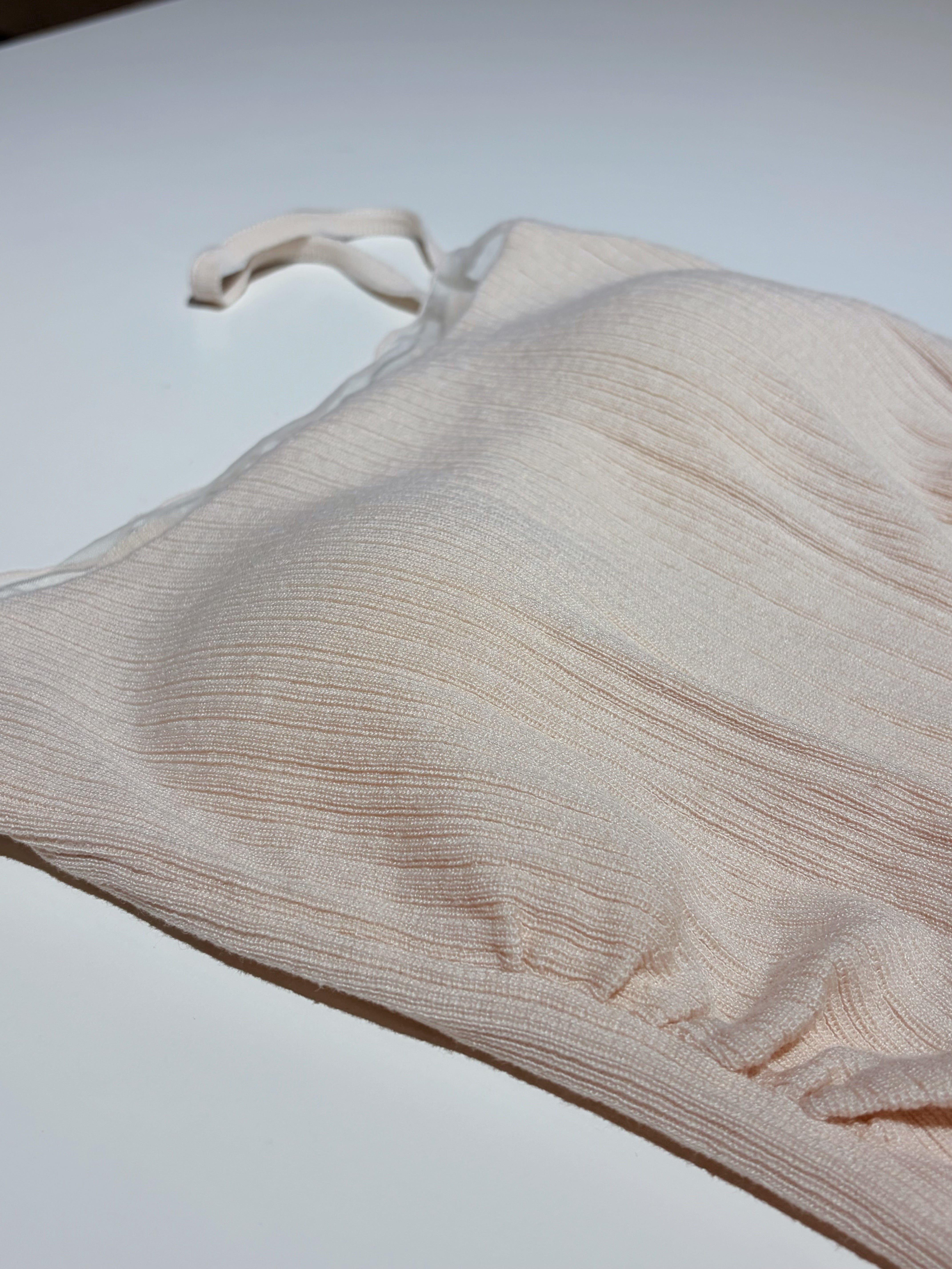 Lightweight cardigan with ribbed padded camisole set