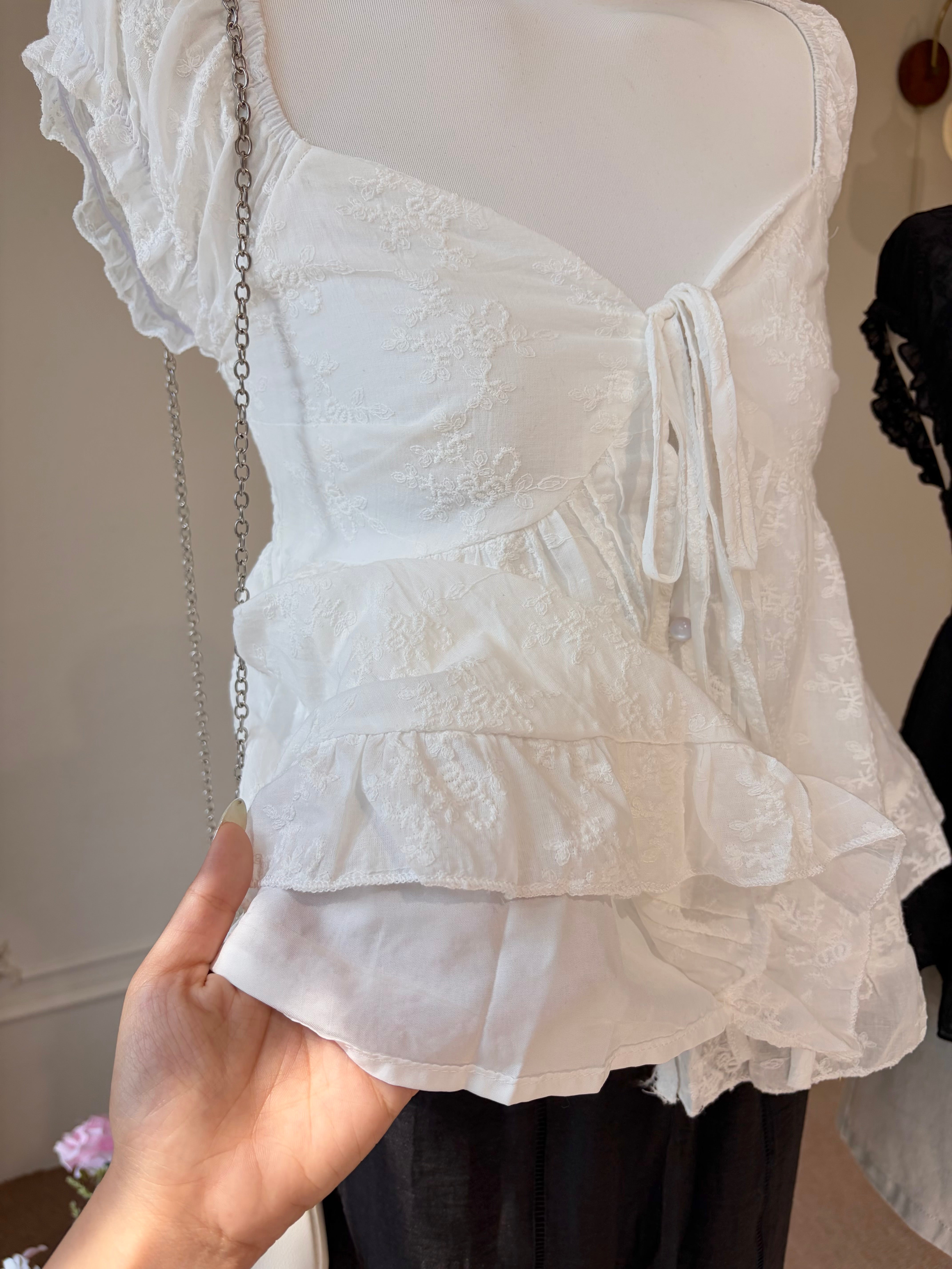 Cara Lace Babydoll Top