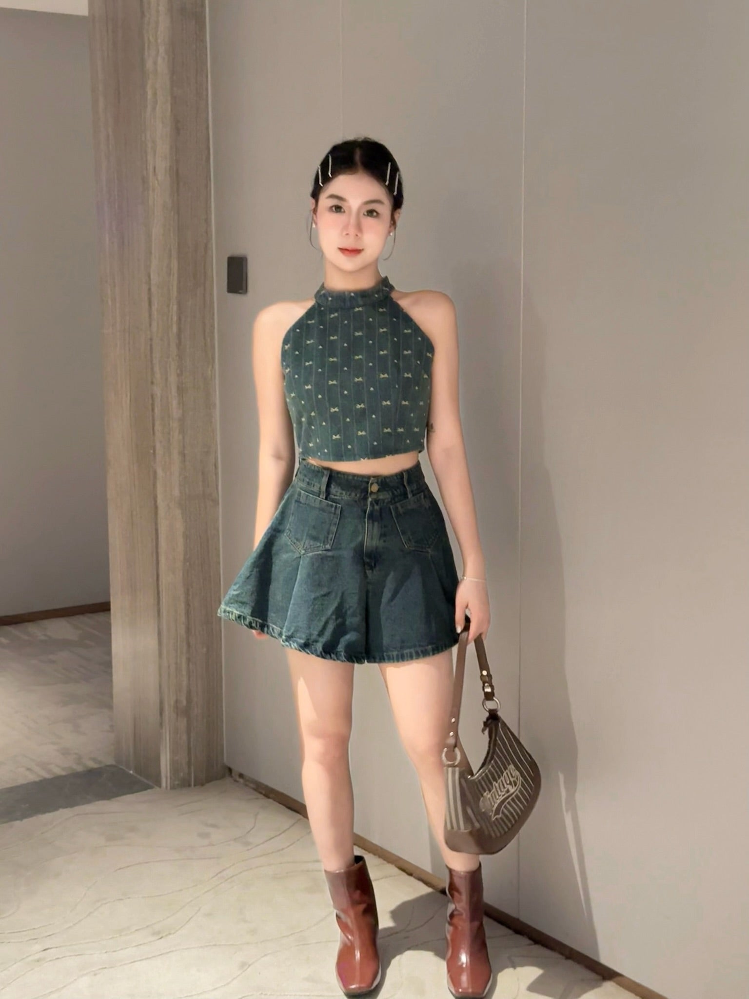 𝘾𝙃𝘼𝙍𝙈𝙀 Scarlet Skort(Blue)