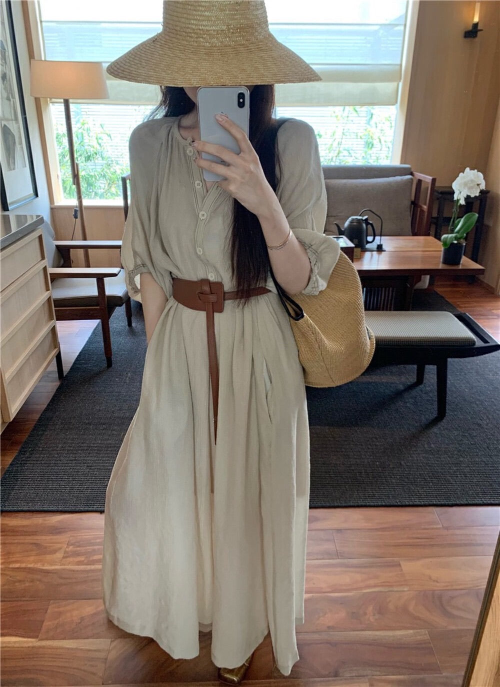 度假风气质款 Bella Dress (free belt)