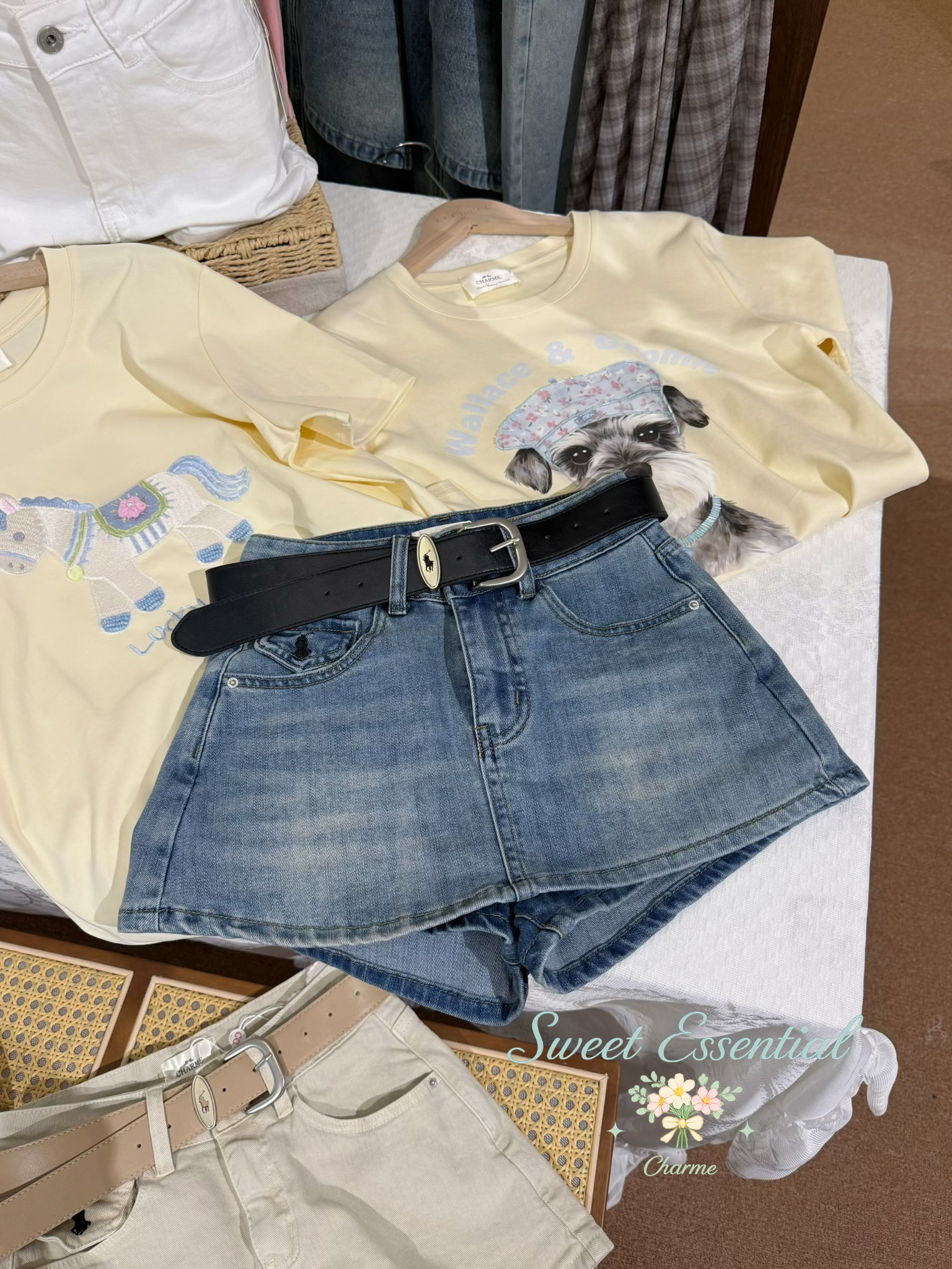 Lyla Denim Skort (w'belt)