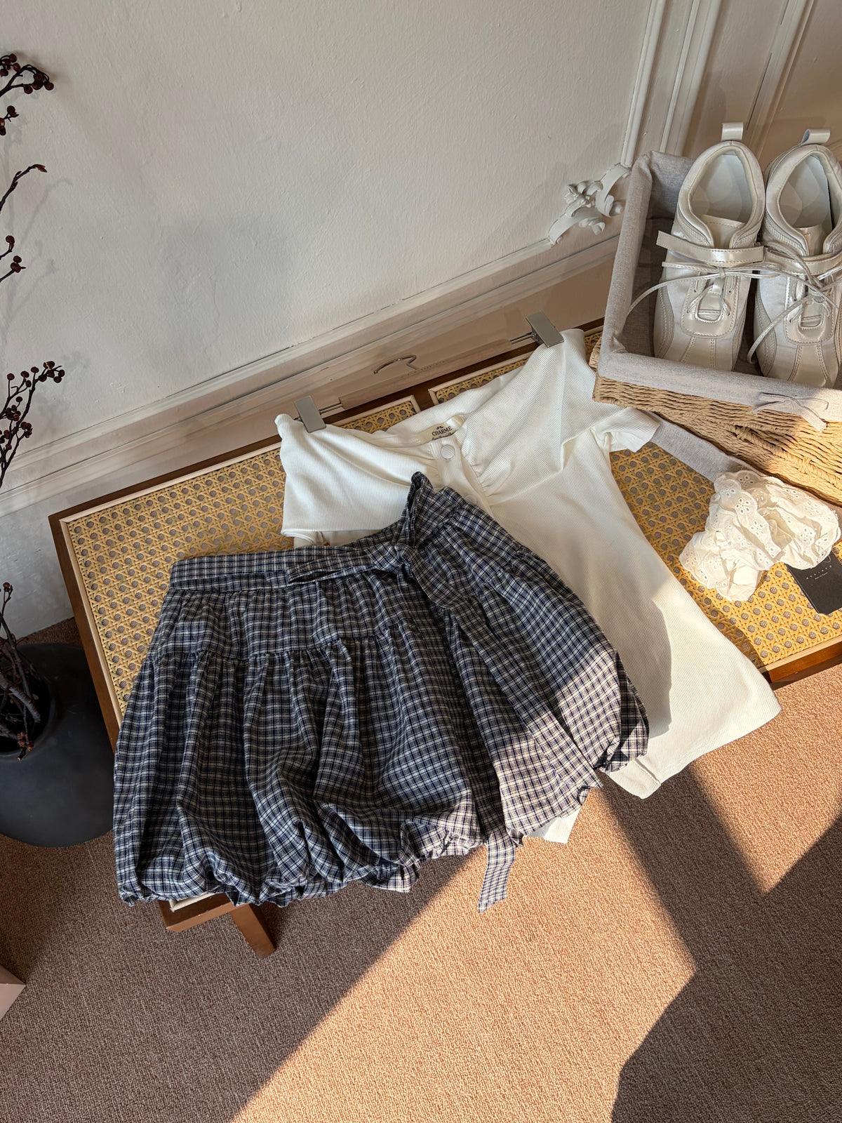 Clara Gingham Skort