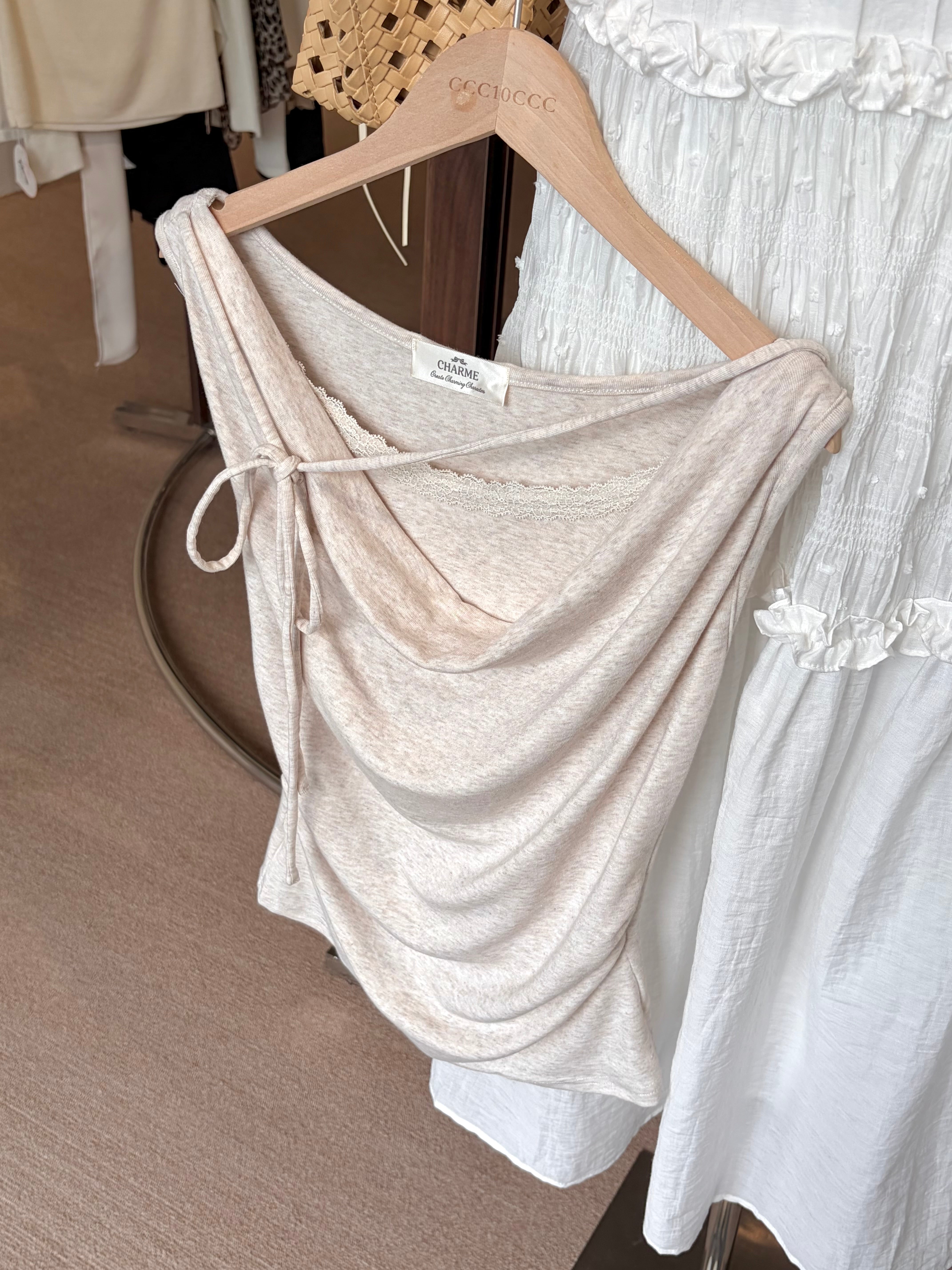 Draped Off-shoulder Top