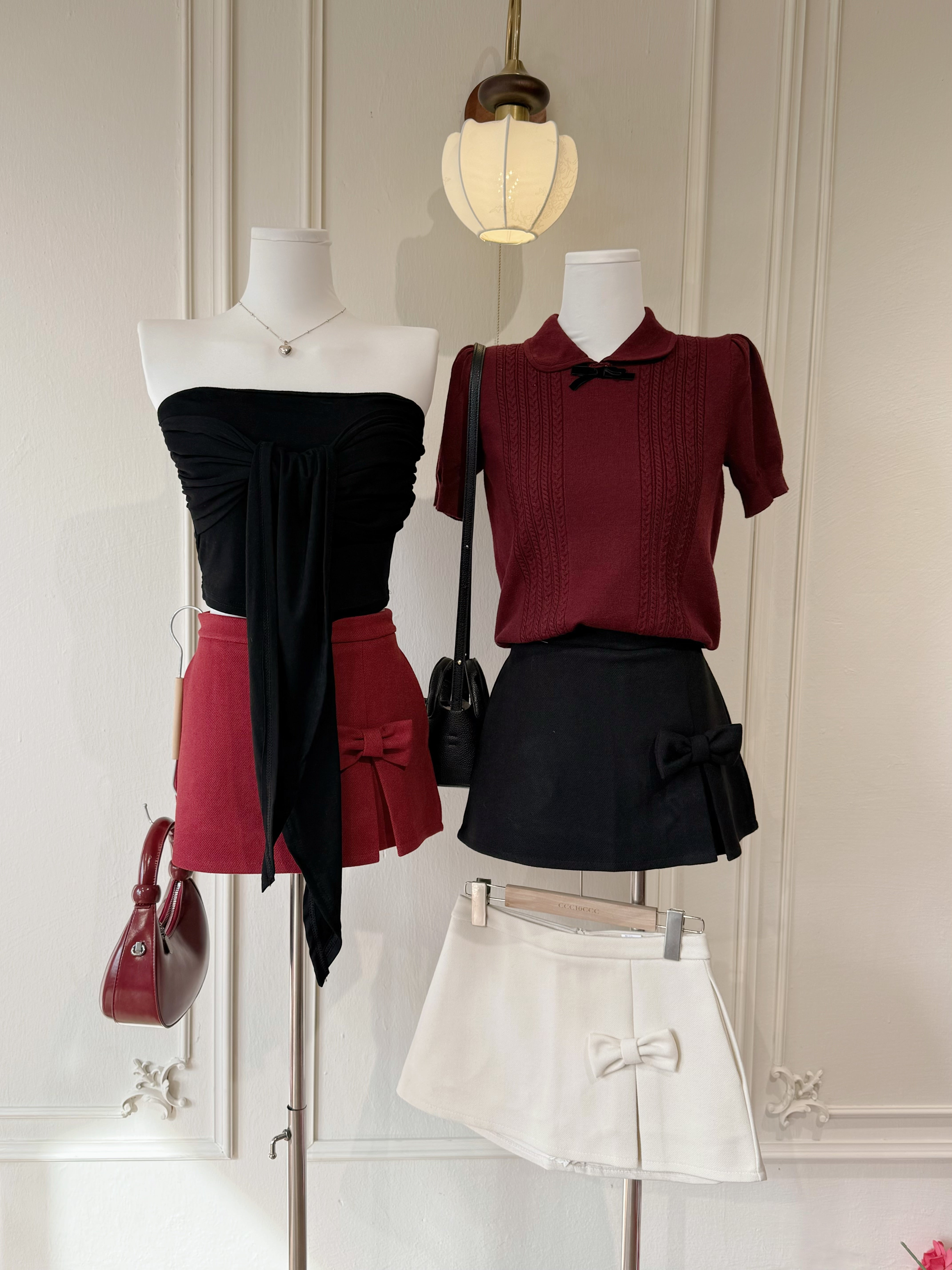 Bow Skirt (毛呢面料)(Preorder)