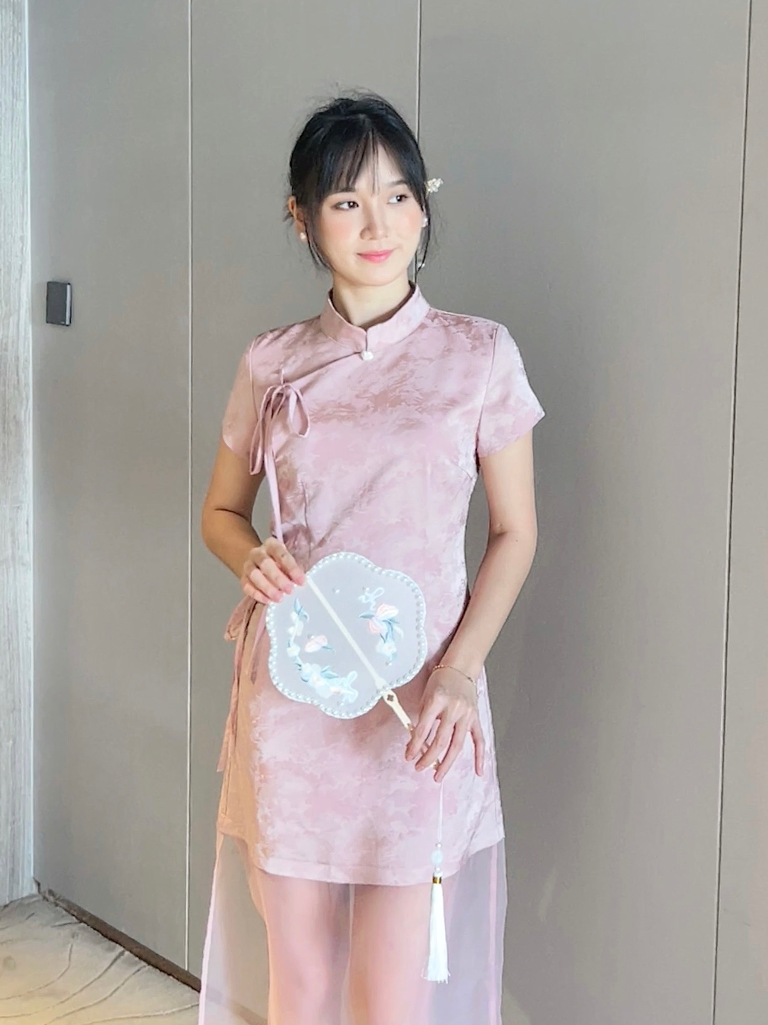 Moon Cheongsam 月🌙 (Blush Pink)