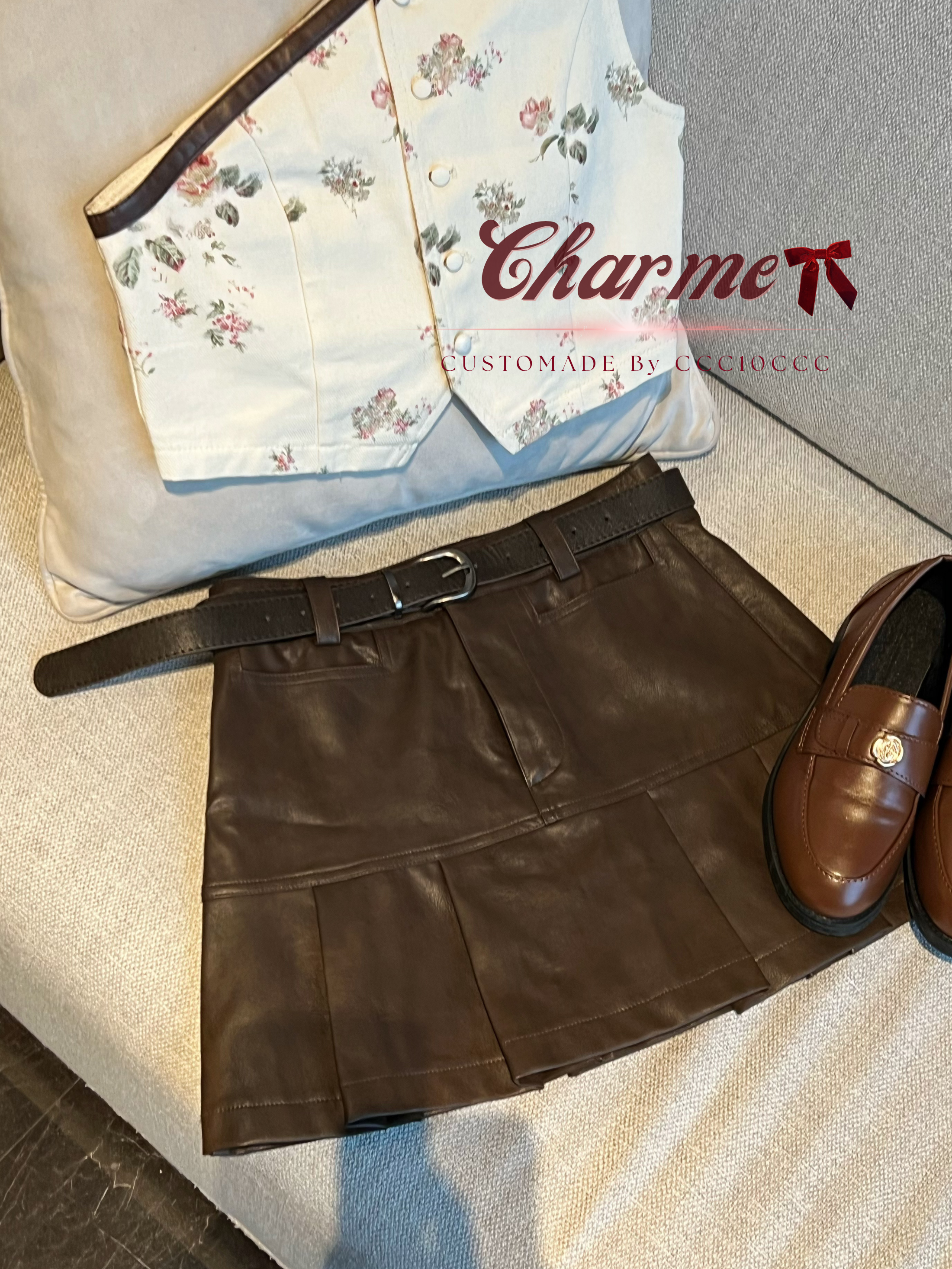 Kora Skirt 皮革短裙