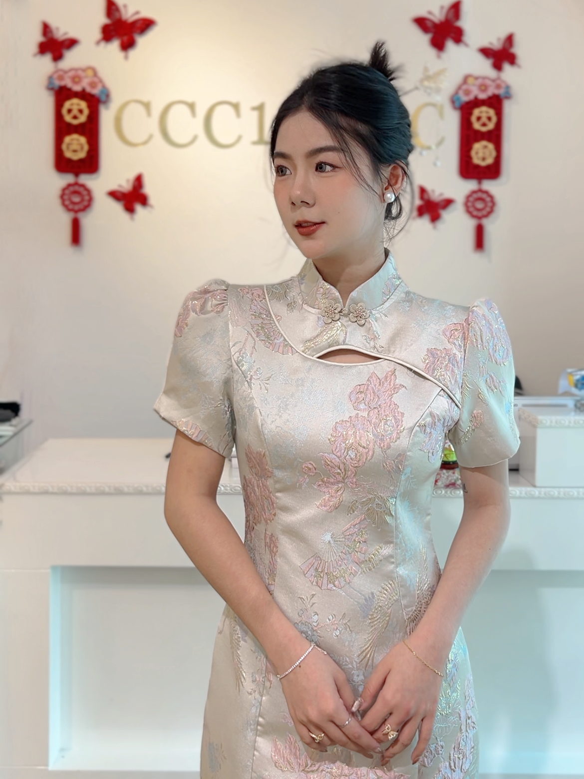 10198 仙鹤旗袍