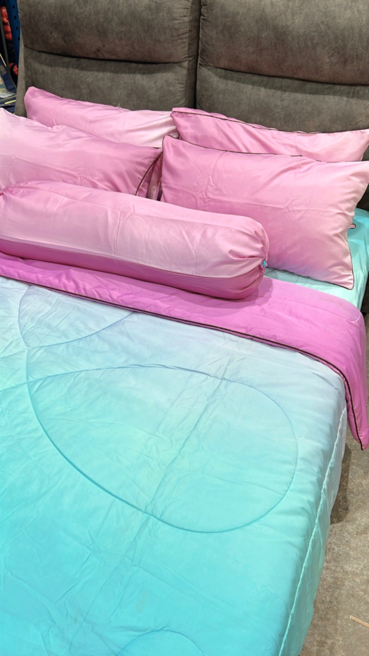 冰丝棉床单 D79渐变蓝