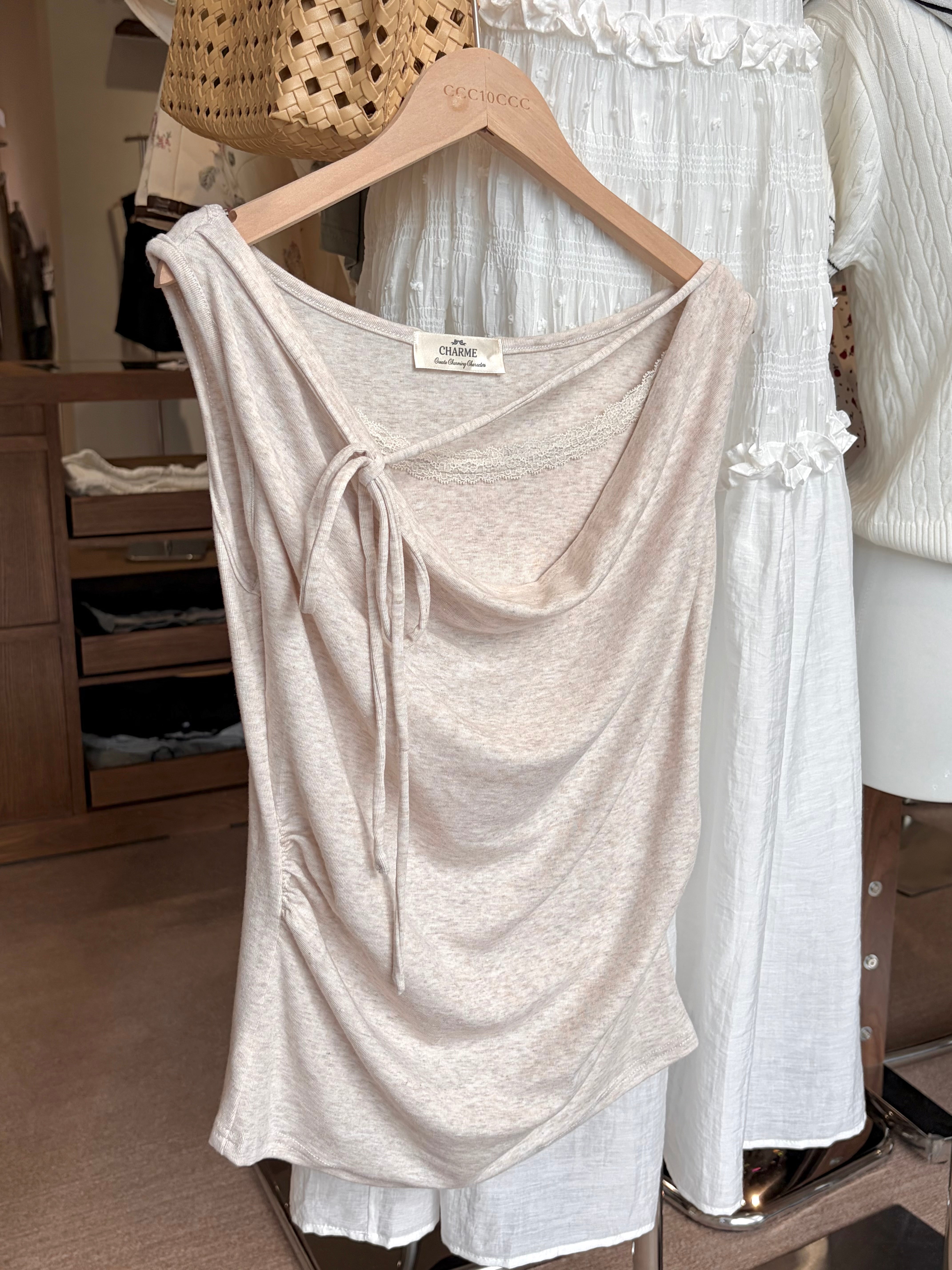 Draped Off-shoulder Top